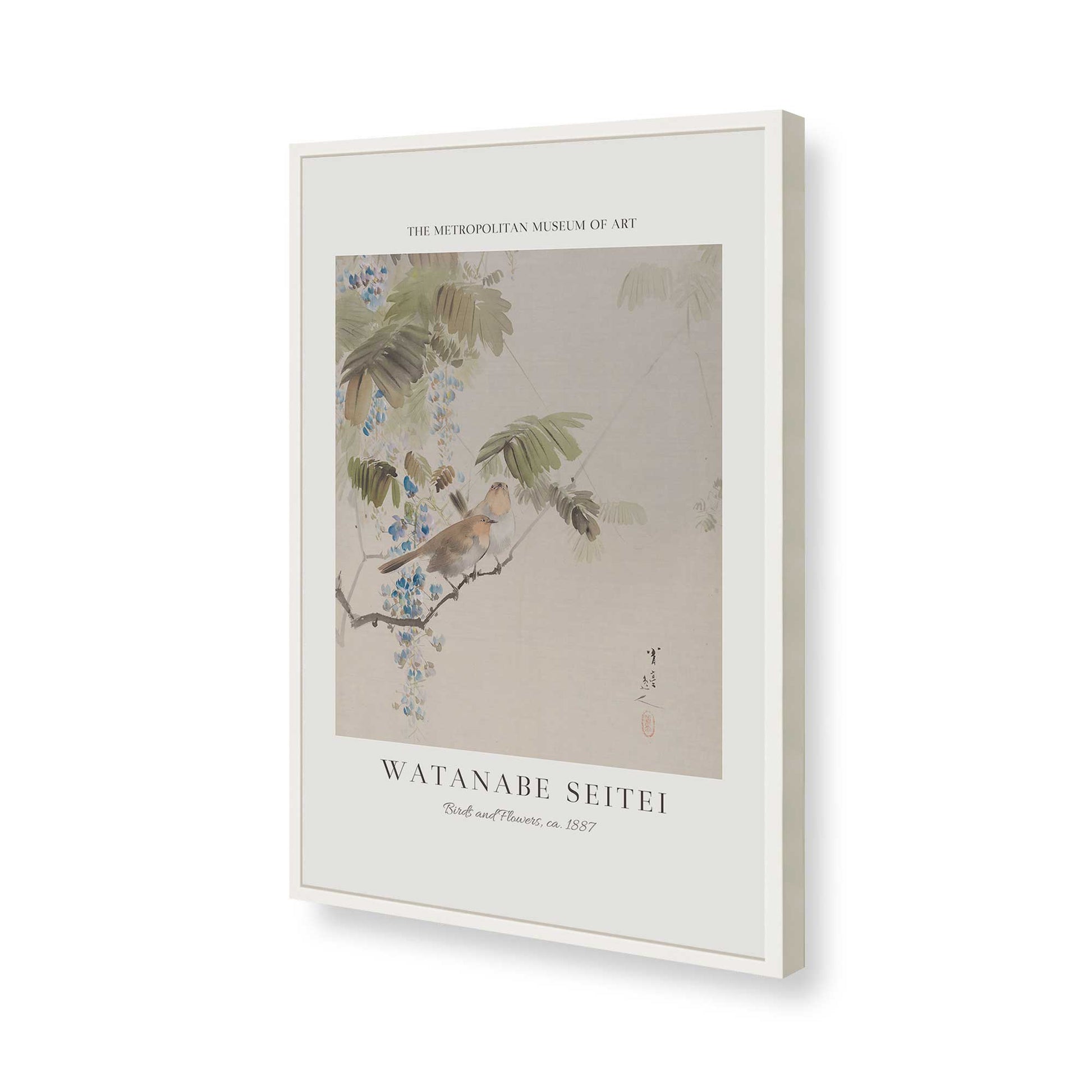 [Color:Opaque White], Picture of art in a Opaque White frame of the corner