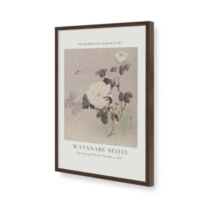 [Color:Brown], Picture of art in a Brown frame of the corner
