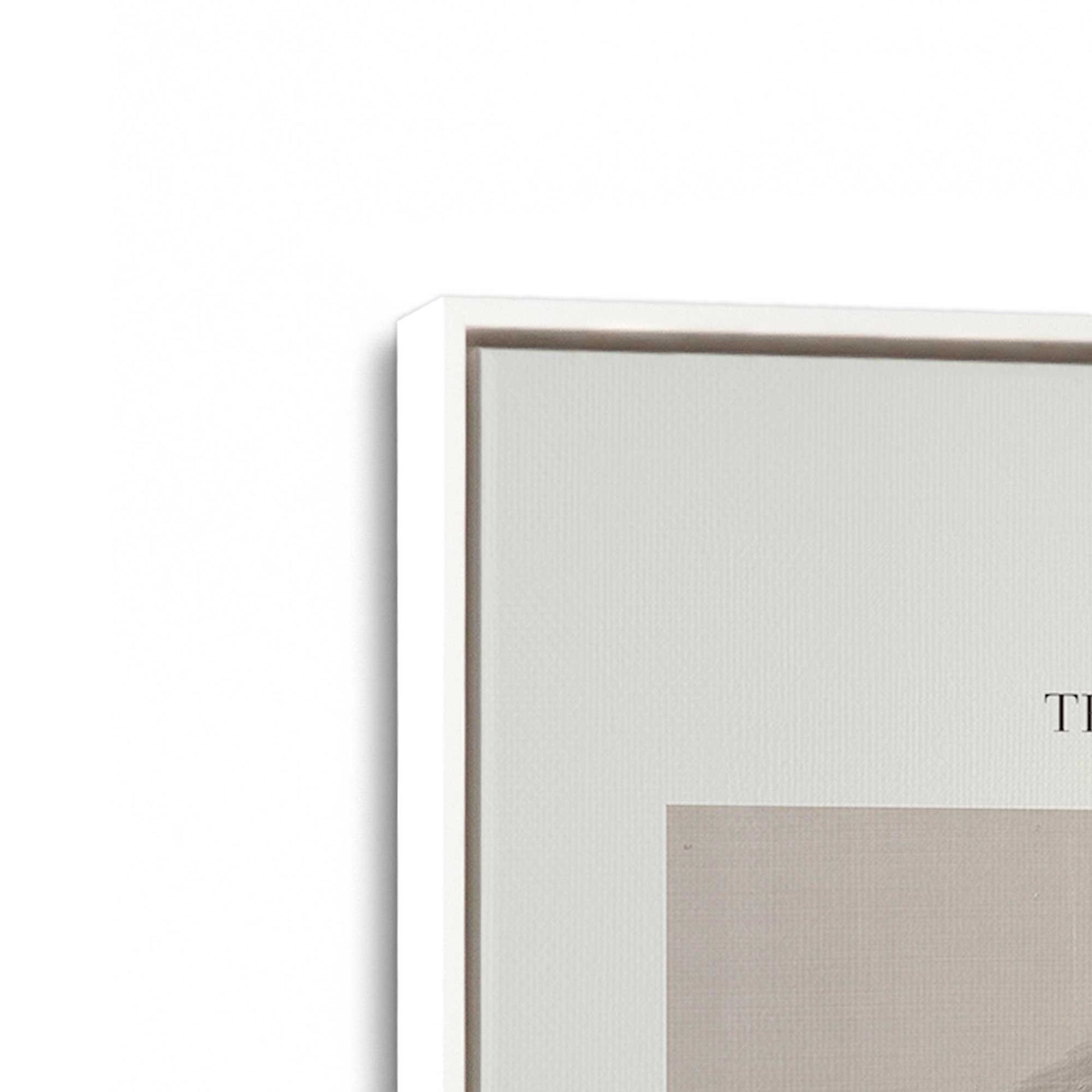 [Color:Opaque White], Picture of art in a White frame at an angle