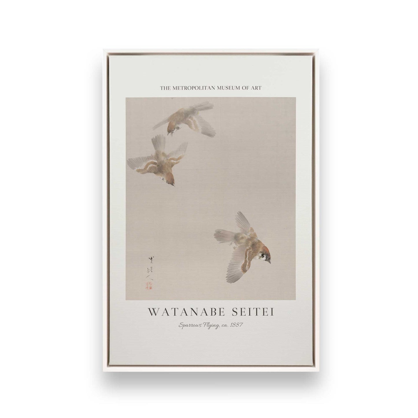 [Color:Opaque White], Picture of art in a White frame