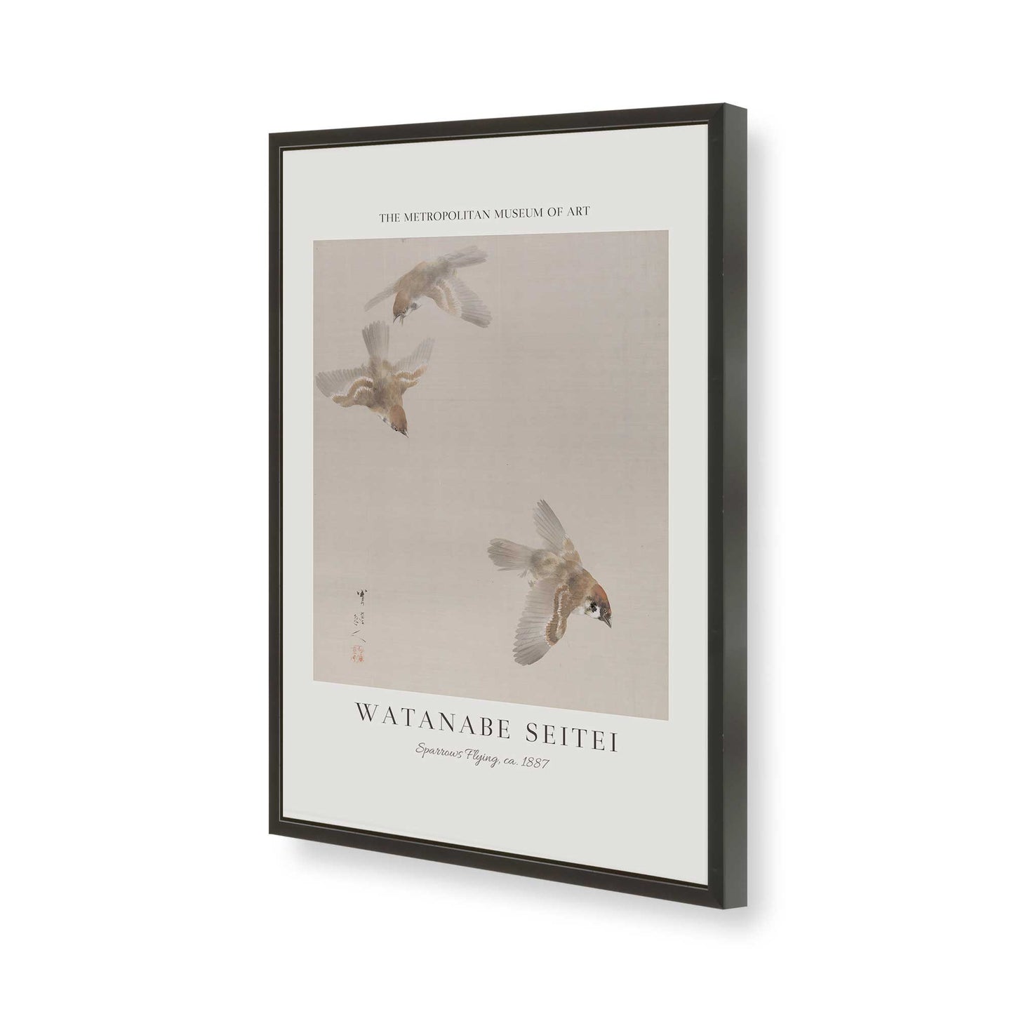 [Color:Satin Black], Picture of art in a Satin Black frame of the corner