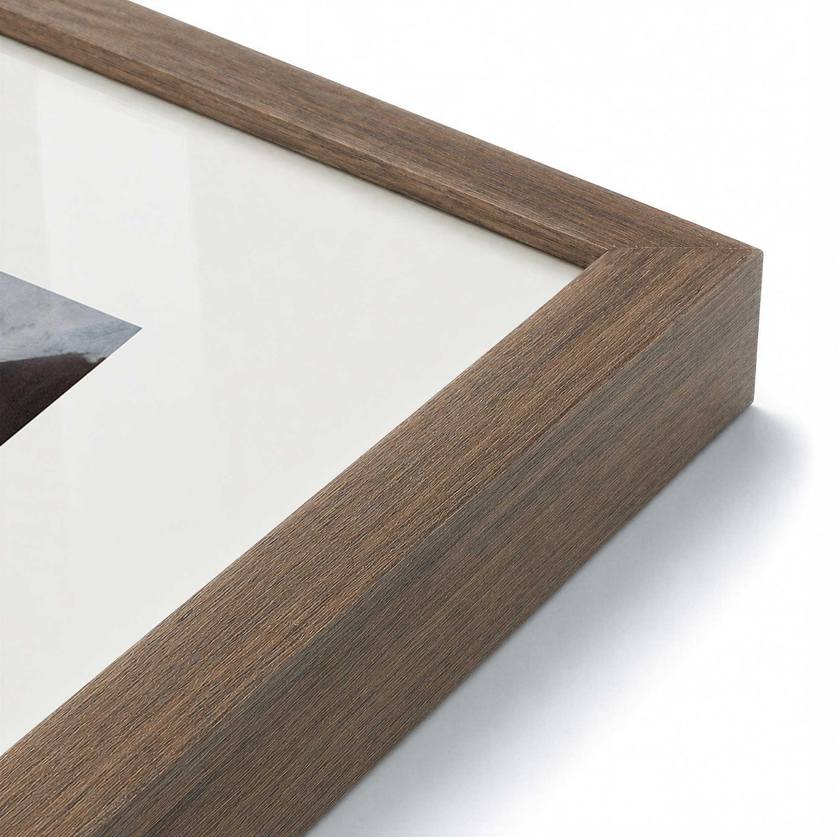 [Color:Walnut], Picture of art in a Polished Chrome frame at an angle