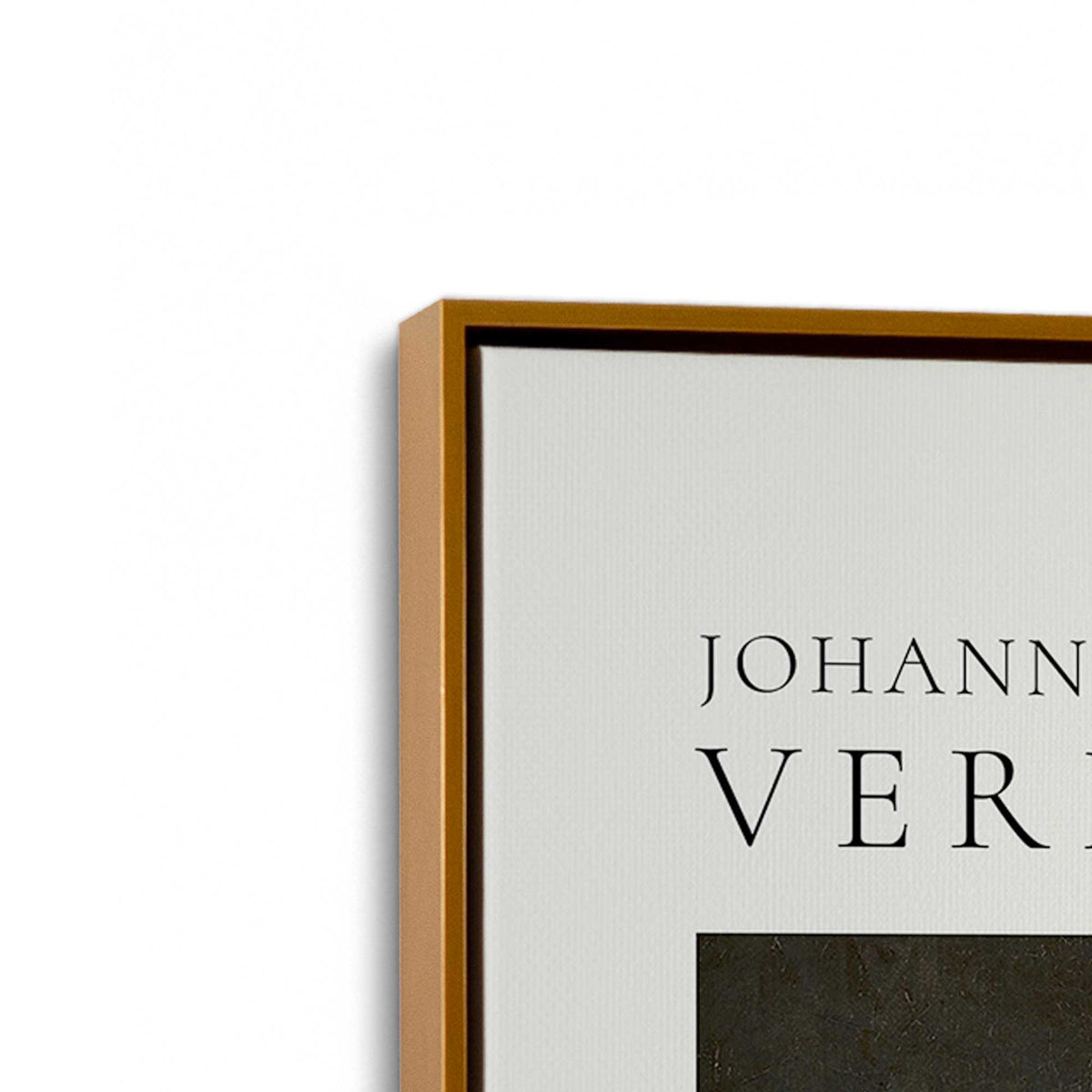 [Color:Polished Gold], Picture of art in a Polished Gold frame at an angle