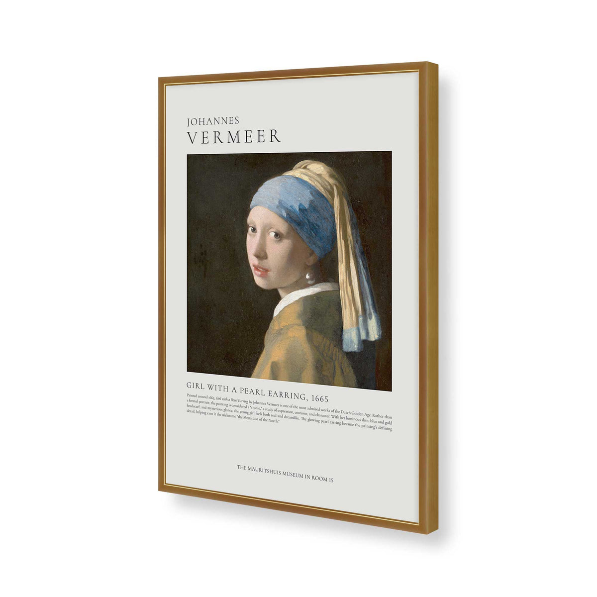 [Color:Polished Gold], Picture of art in a Polished Gold frame of the corner