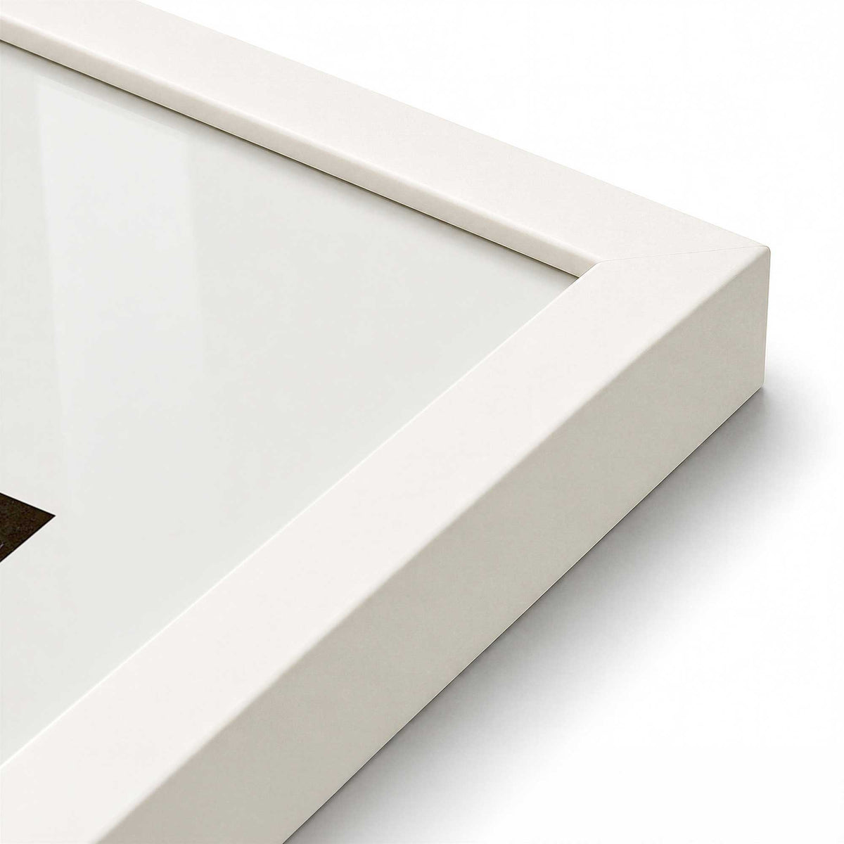 [Color:Opaque White], Picture of art in a Opaque White frame at an angle