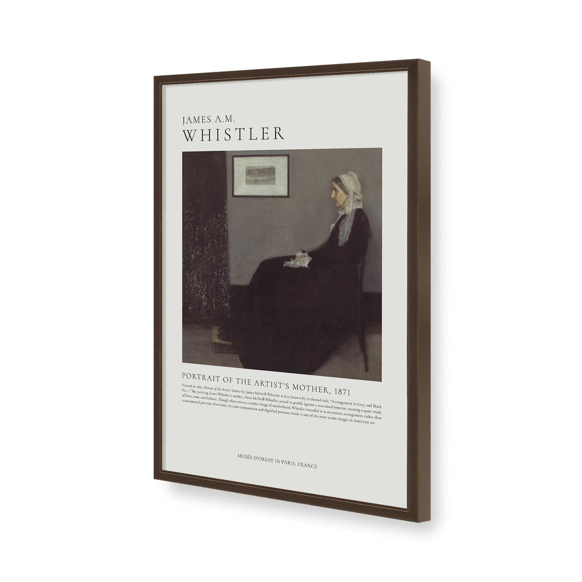[Color:Brown], Picture of art in a Brown frame of the corner