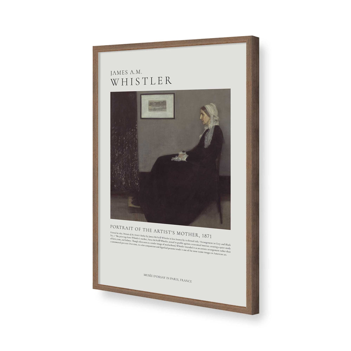 [Color:Walnut], Picture of art in a Walnut frame of the corner
