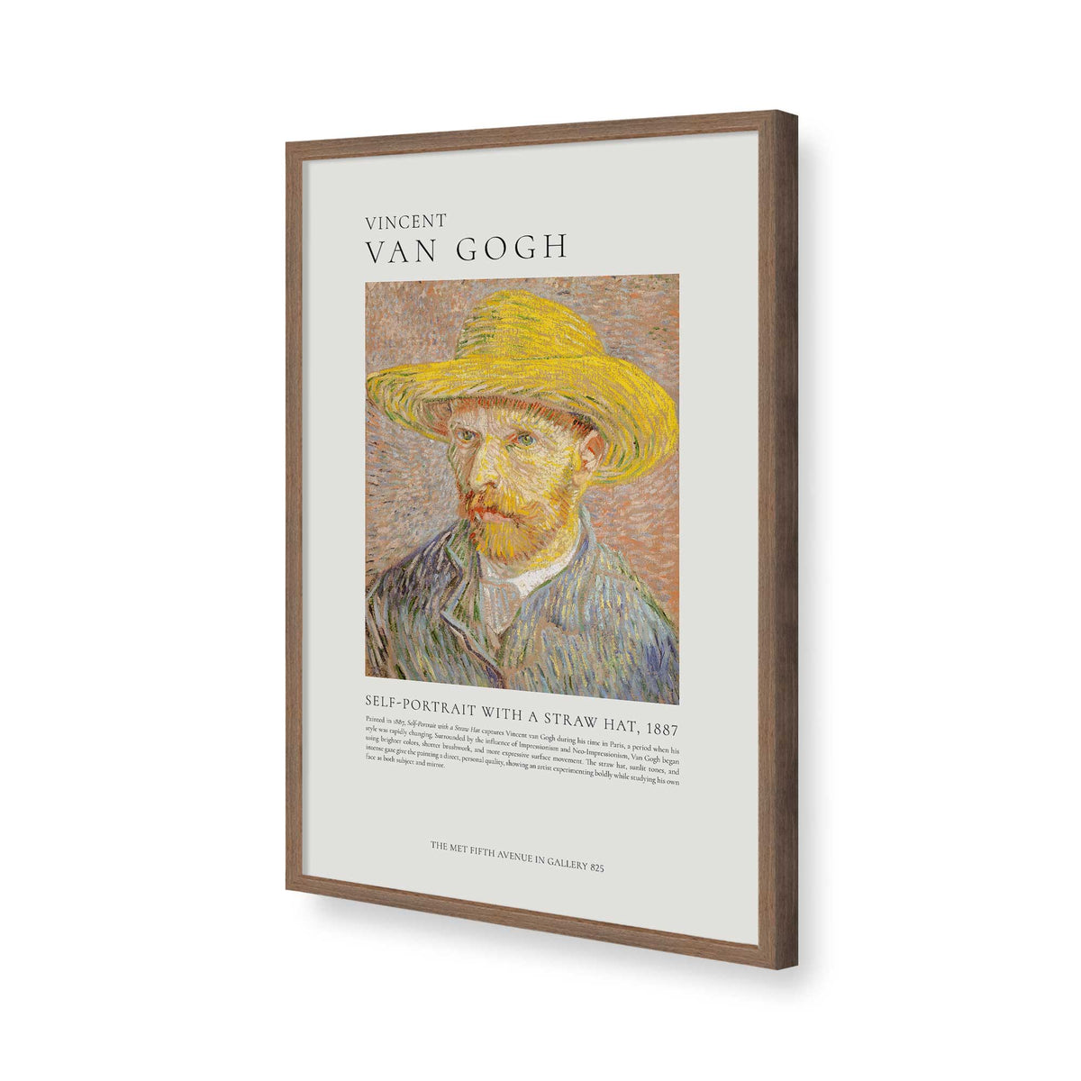 [Color:Walnut], Picture of art in a Walnut frame of the corner