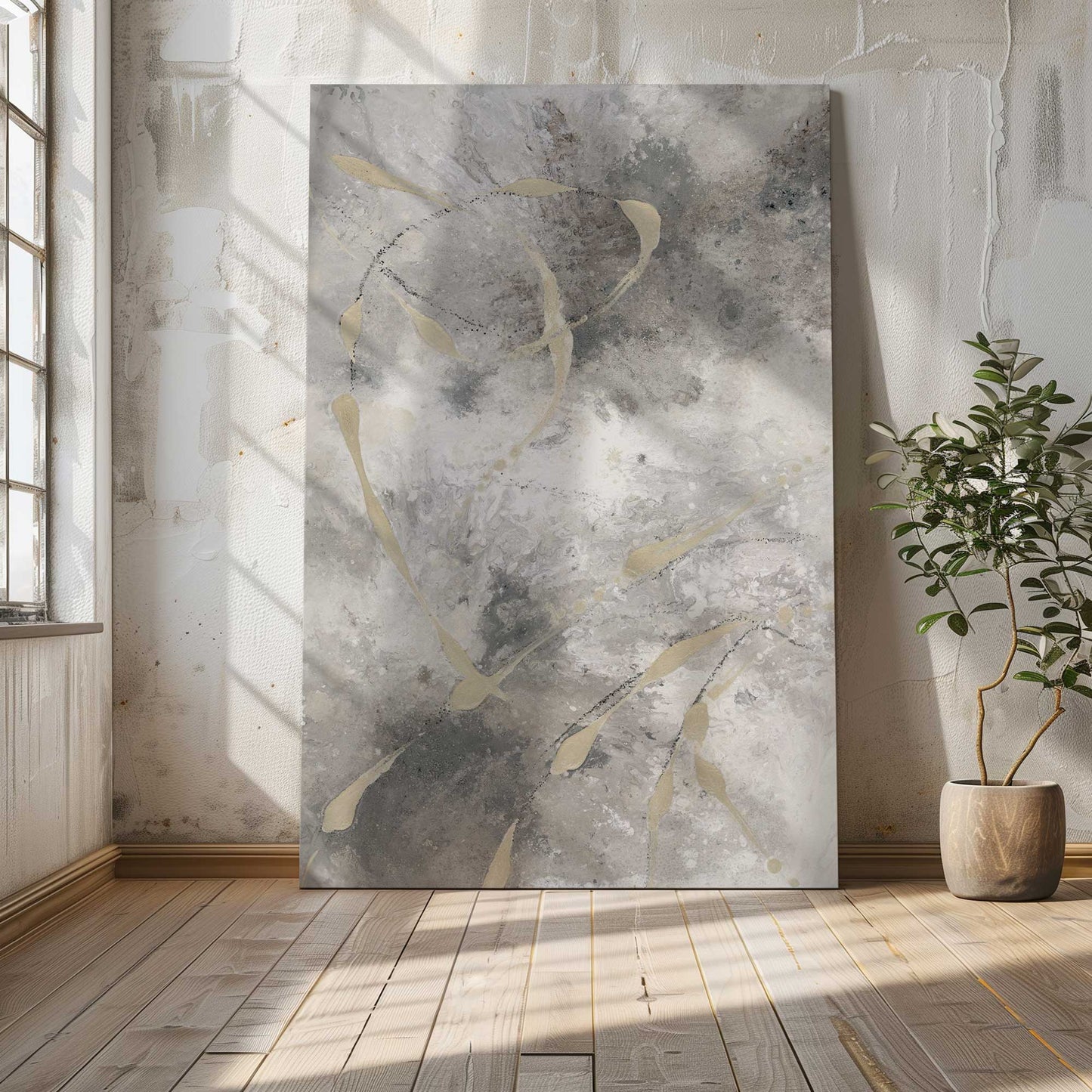 [Color:Stretched Canvas], Picture of art in a room