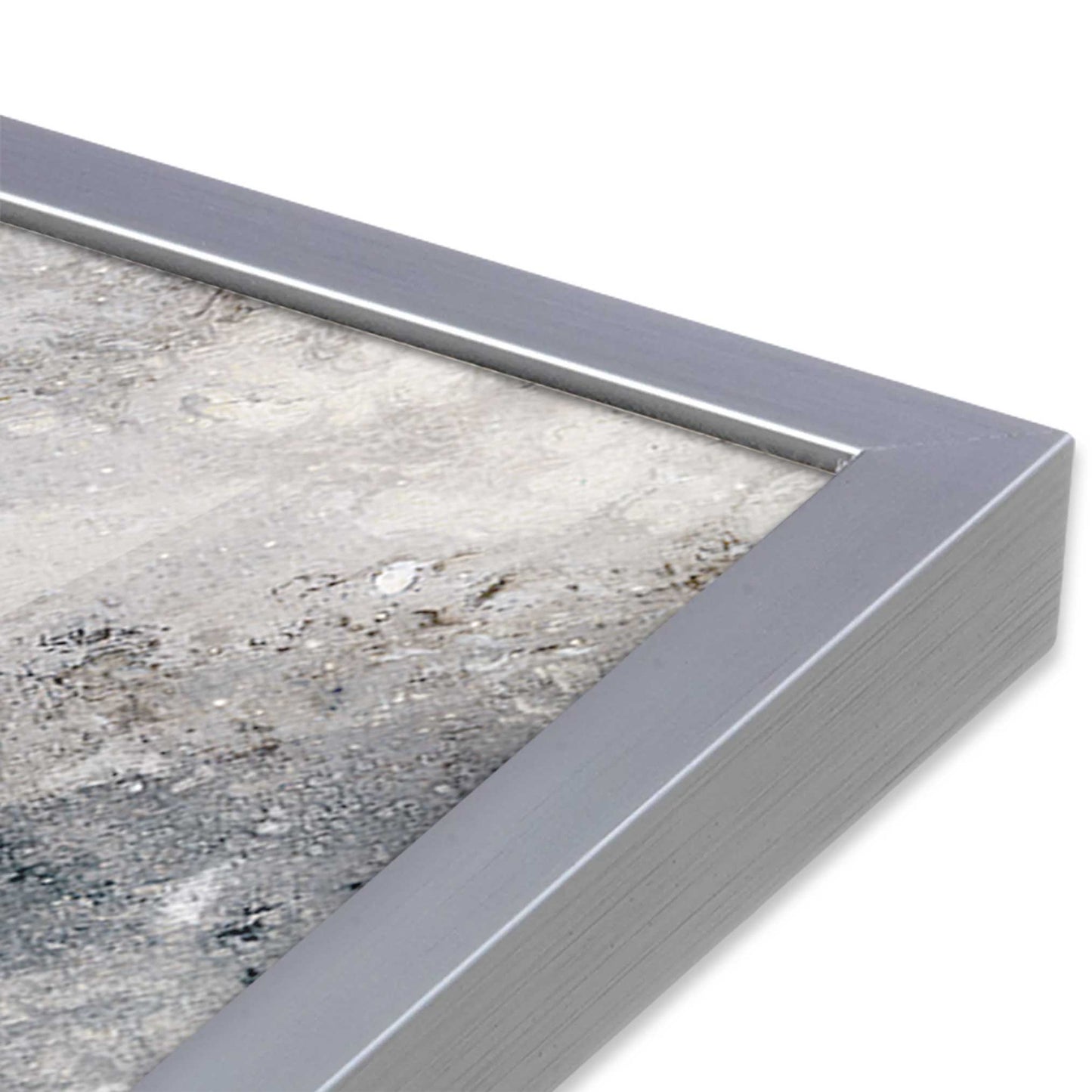 [Color:Polished Chrome], Picture of art in a Polished Chrome frame of the corner