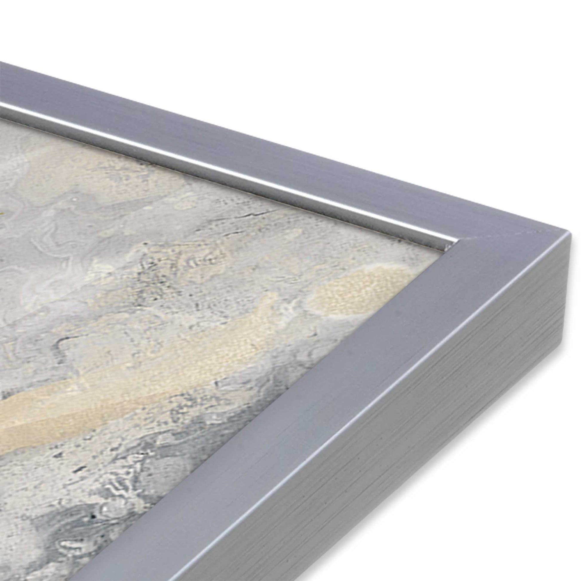 [Color:Polished Chrome], Picture of art in a Polished Chrome frame of the corner
