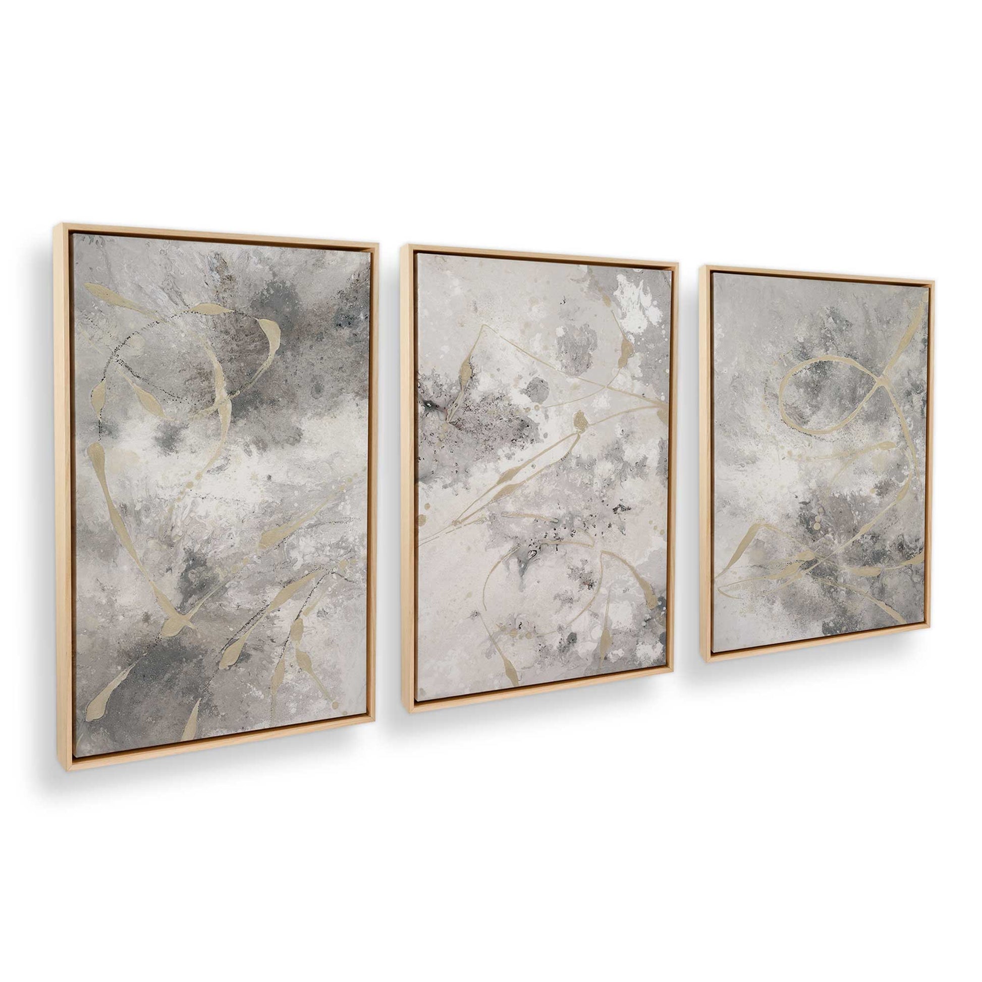 [Color:American Maple], Picture of art in a American Maple frame at an angle