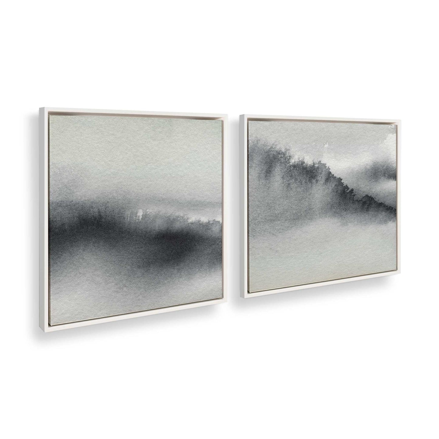 [Color:Opaque White], Picture of art in a White frame at an angle