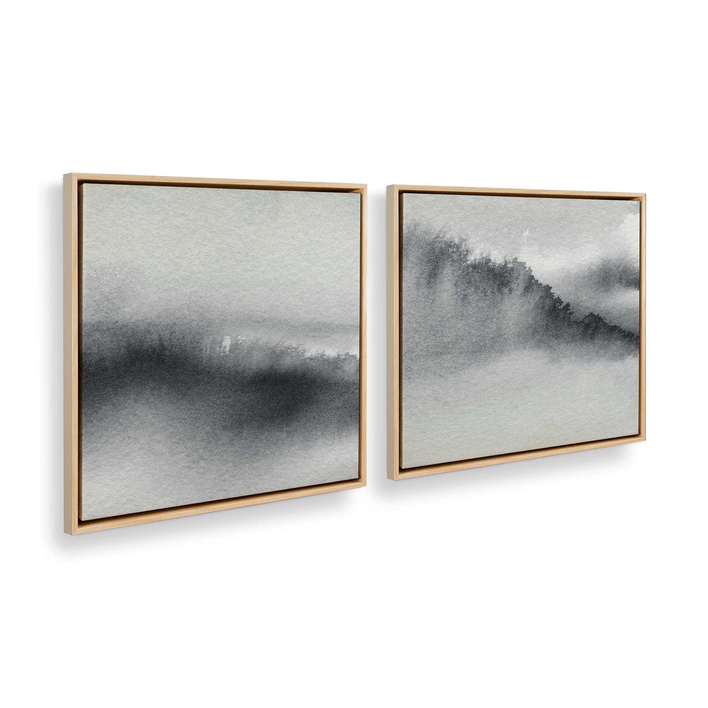 [Color:American Maple], Picture of art in a American Maple frame at an angle