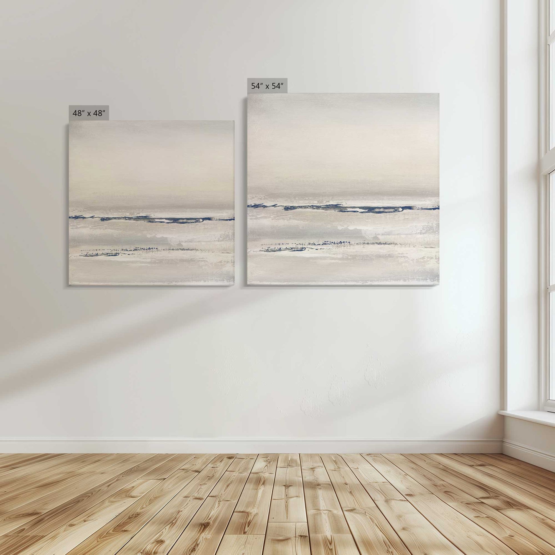 [Color:Stretched Canvas], Image showing the size comparisons