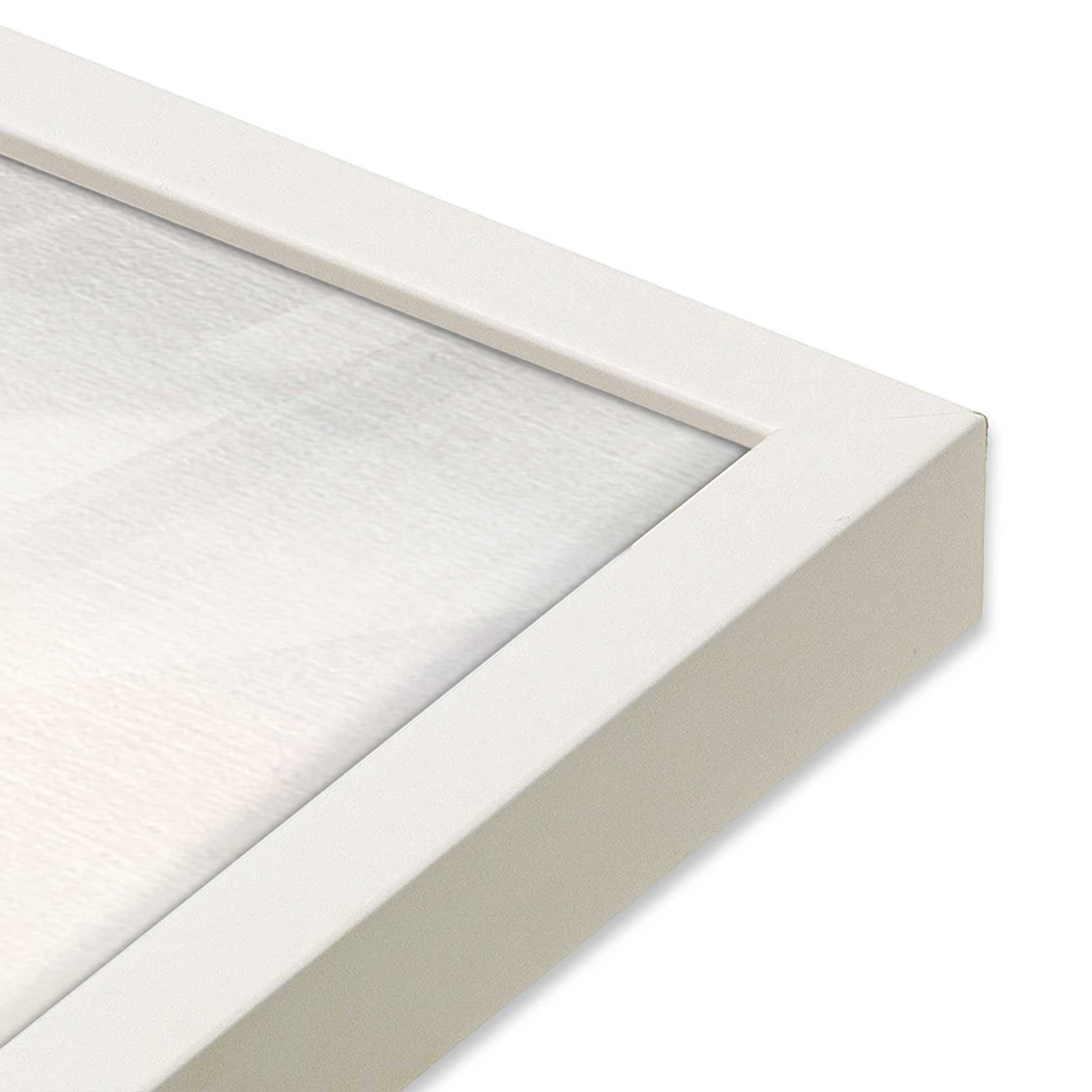 [Color:Opaque White], Picture of art in a Opaque White frame of the corner
