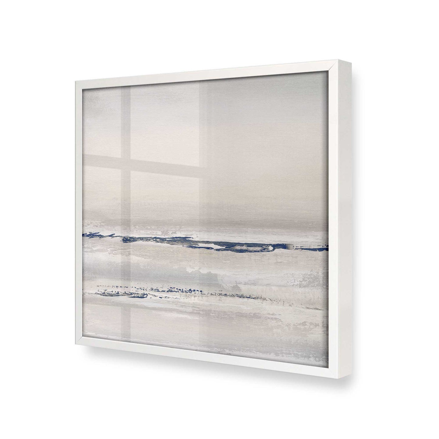 [Color:Opaque White], Picture of art in a Opaque White frame at an angle