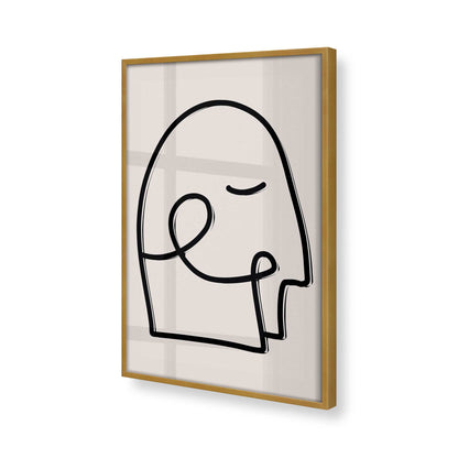 [Color:Polished Gold], Picture of art in a Polished Gold frame at an angle