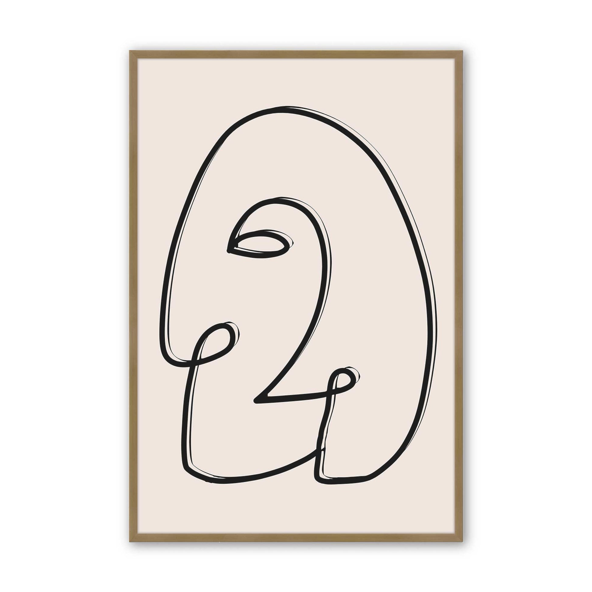 [Color:Brushed Gold], Picture of art in a Brushed Gold frame