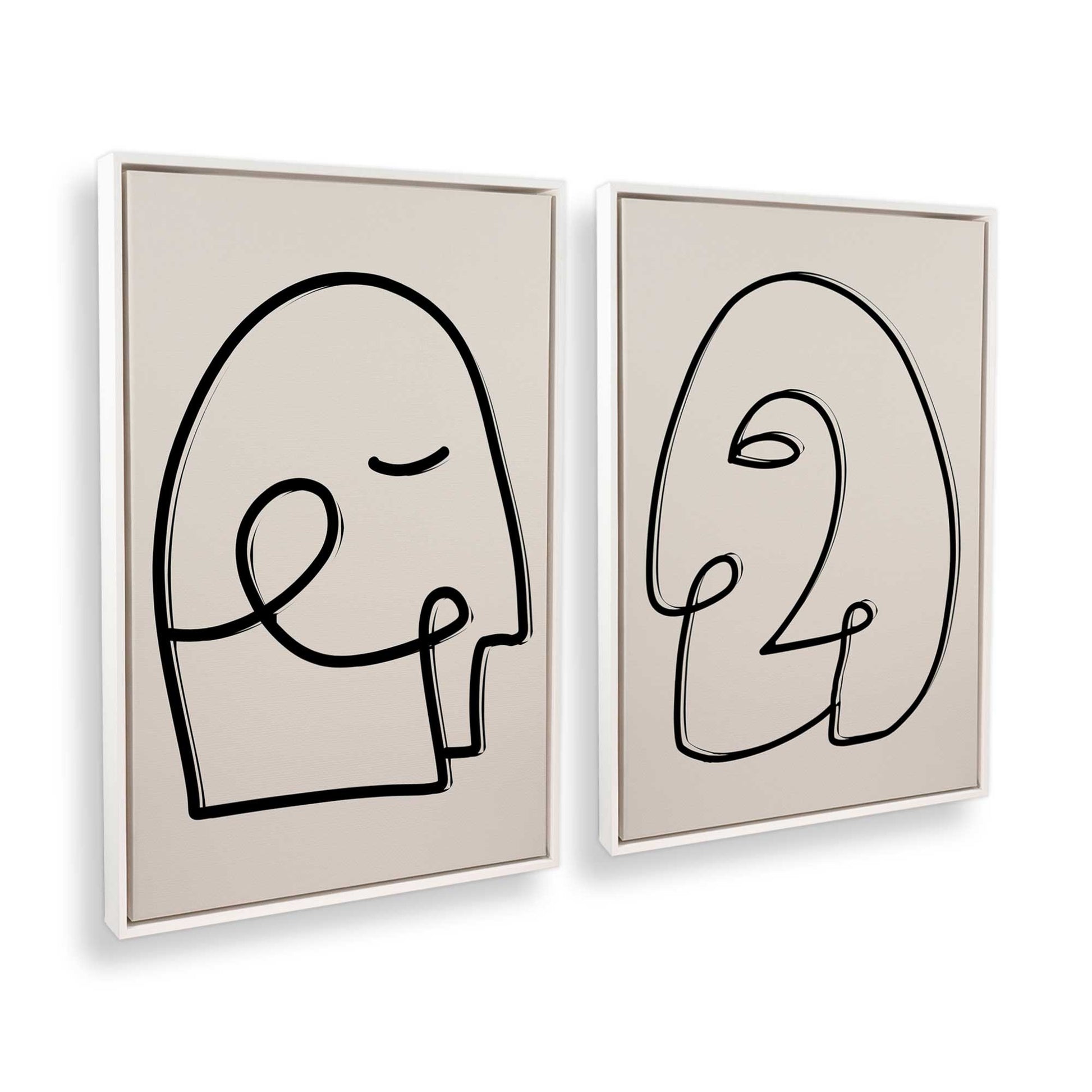 [Color:Opaque White], Picture of art in a White frame at an angle