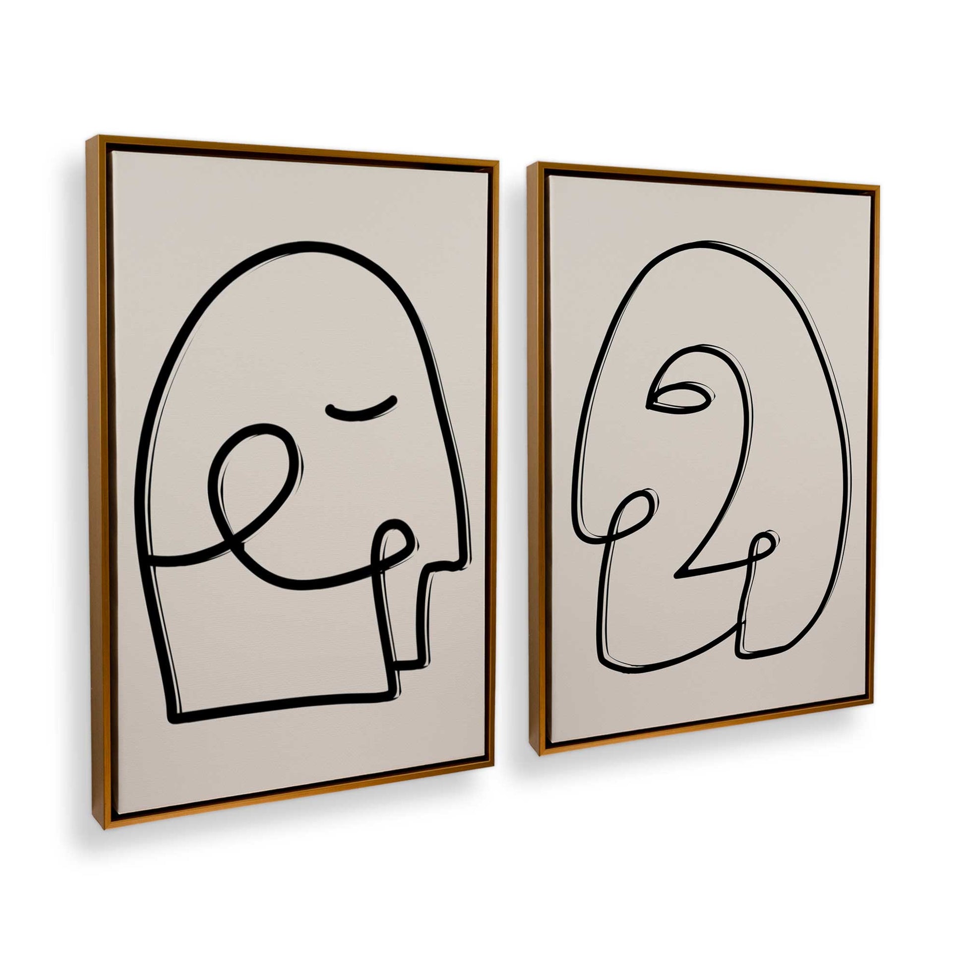 [Color:Polished Gold], Picture of art in a Polished Gold frame at an angle