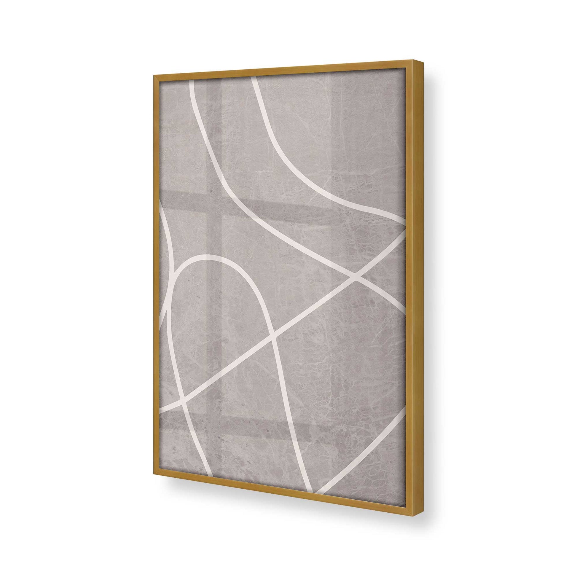 [Color:Polished Gold], Picture of art in a Polished Gold frame at an angle