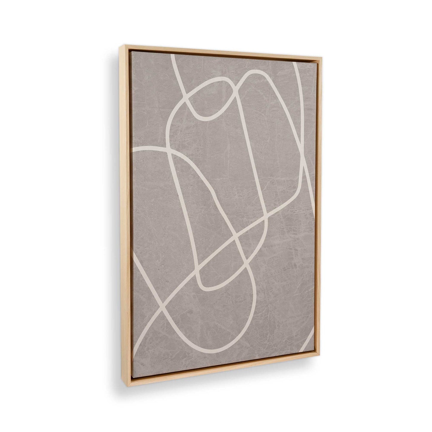 [Color:American Maple], Picture of art in a American Maple frame at an angle