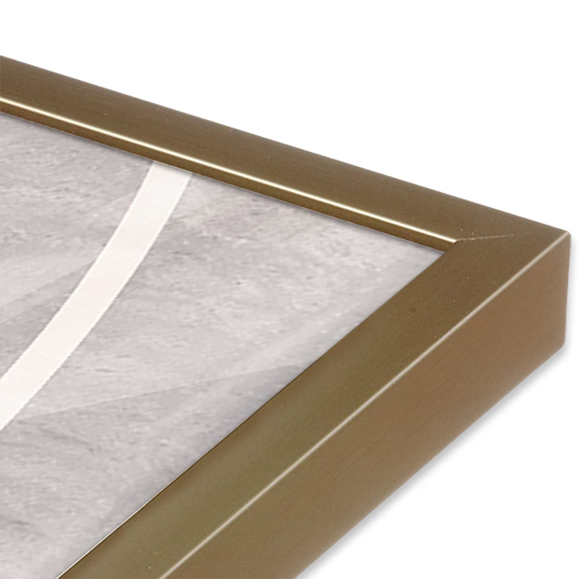 [Color:Brushed Gold], Picture of art in a Brushed Gold frame of the corner