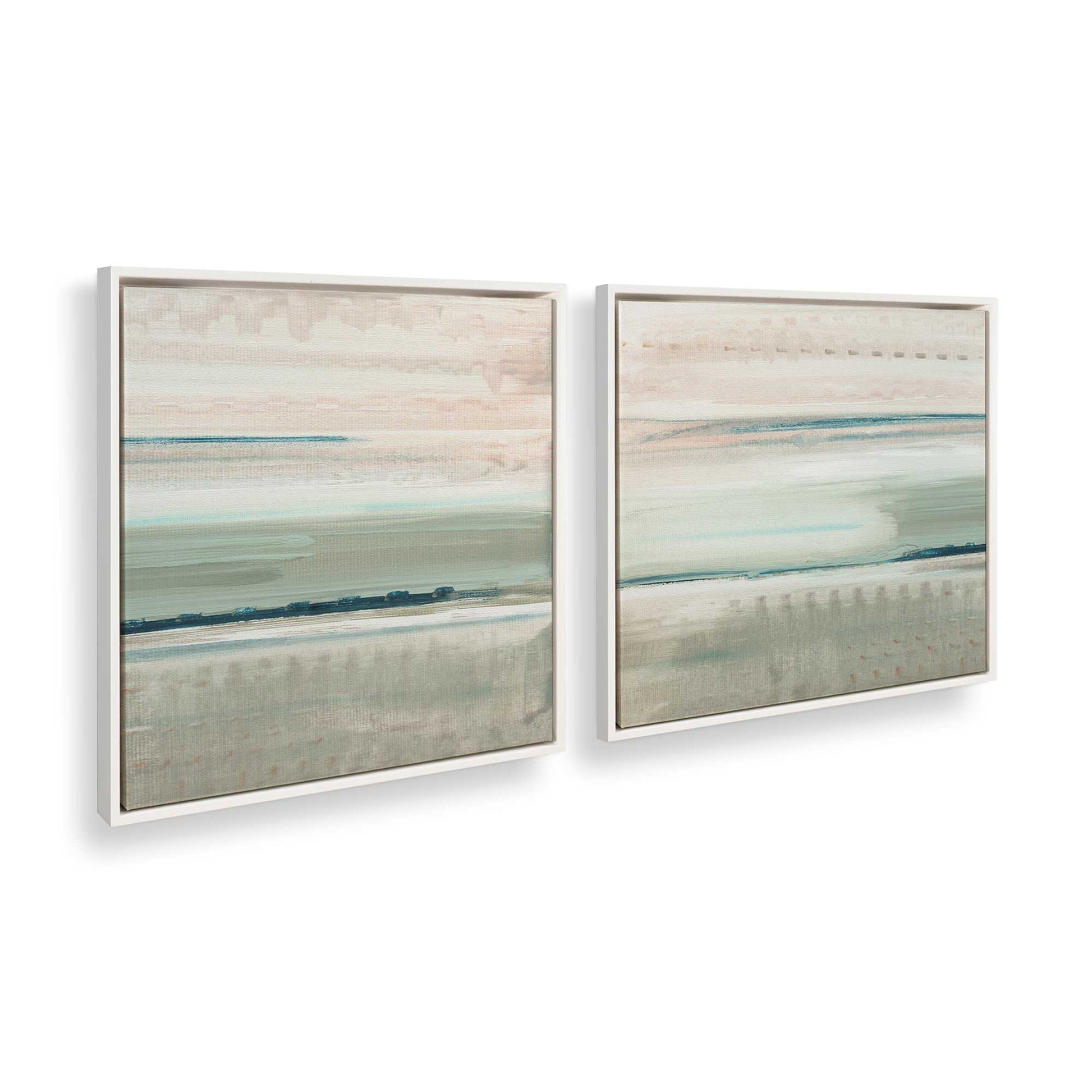 [Color:Opaque White], Picture of art in a White frame at an angle
