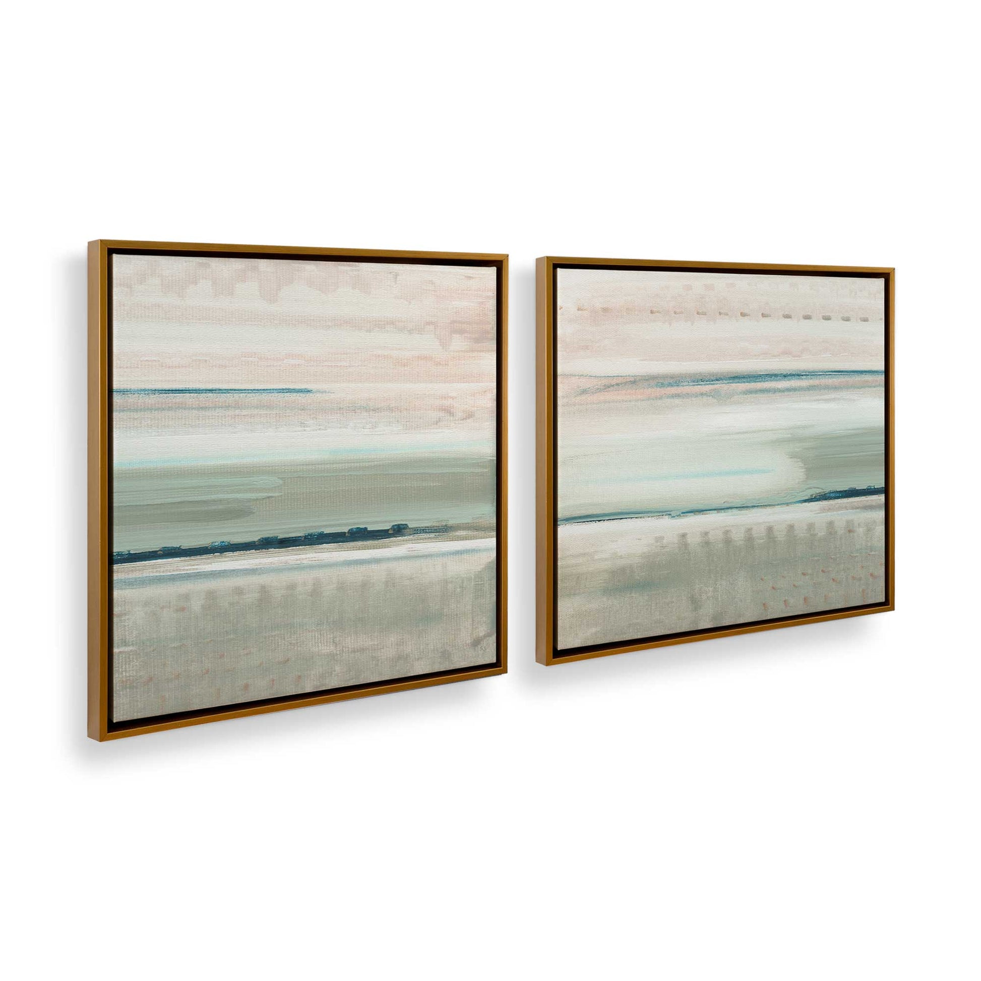 [Color:Polished Gold], Picture of art in a Polished Gold frame at an angle
