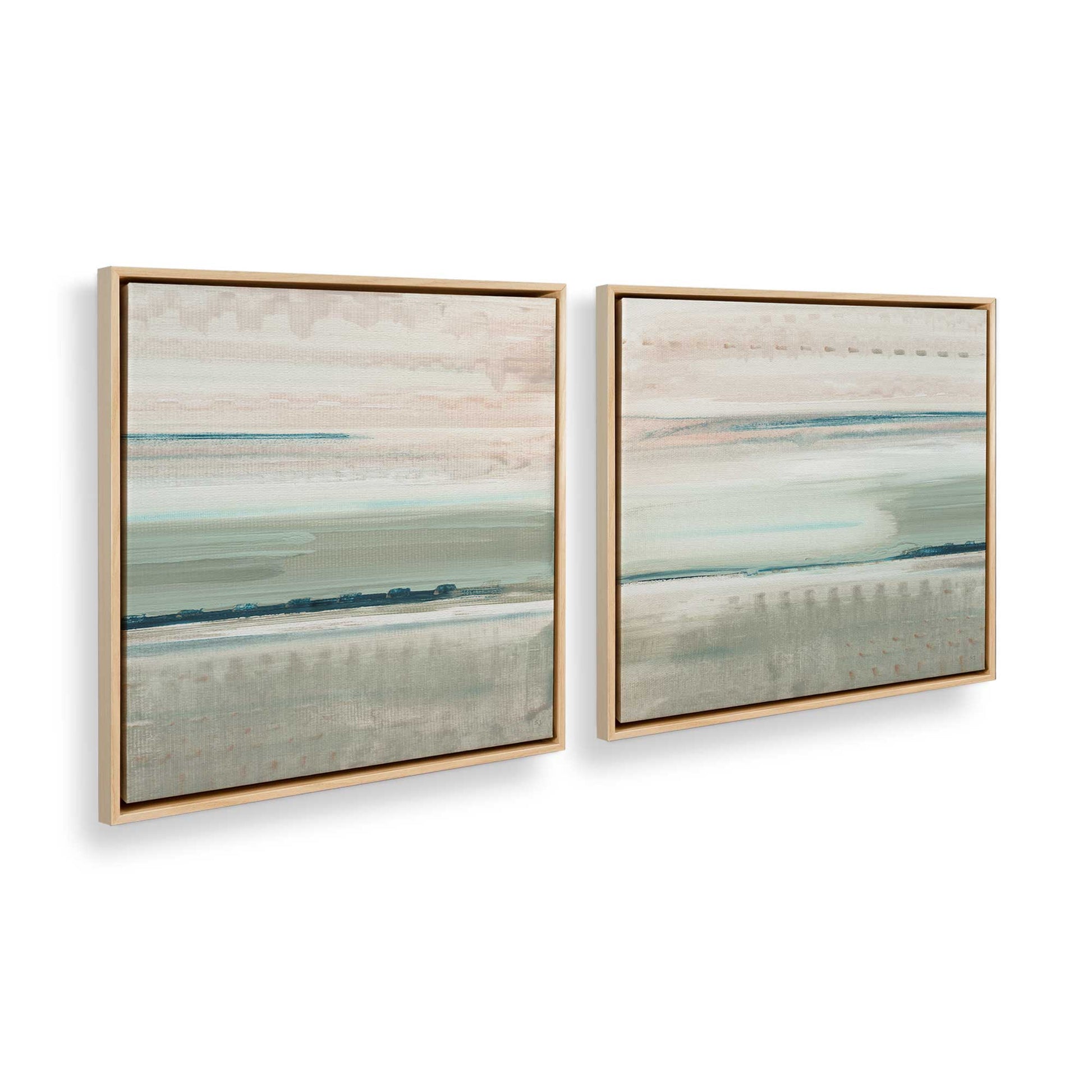 [Color:American Maple], Picture of art in a American Maple frame at an angle