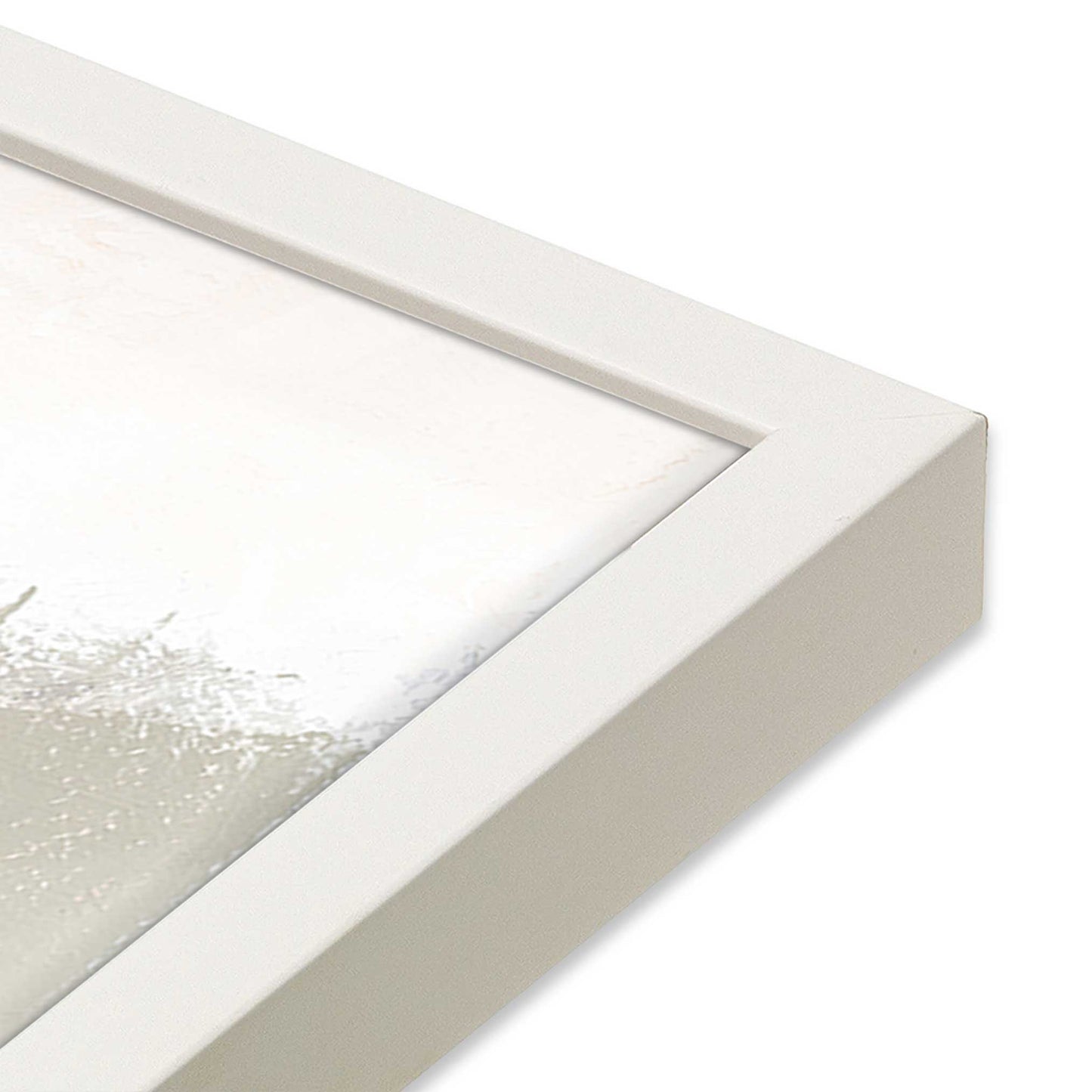 [Color:Opaque White], Picture of art in a Opaque White frame of the corner