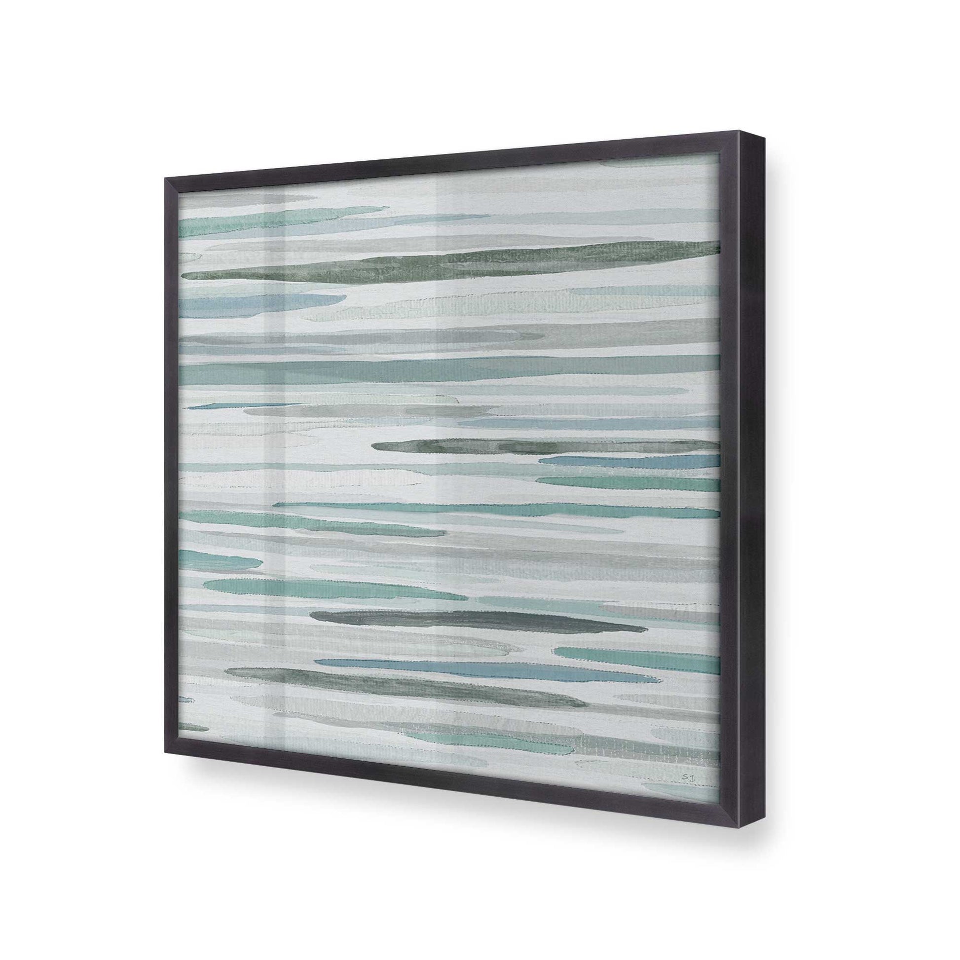 [Color:Weathered Zinc], Picture of art in a Weathered Zinc frame at an angle