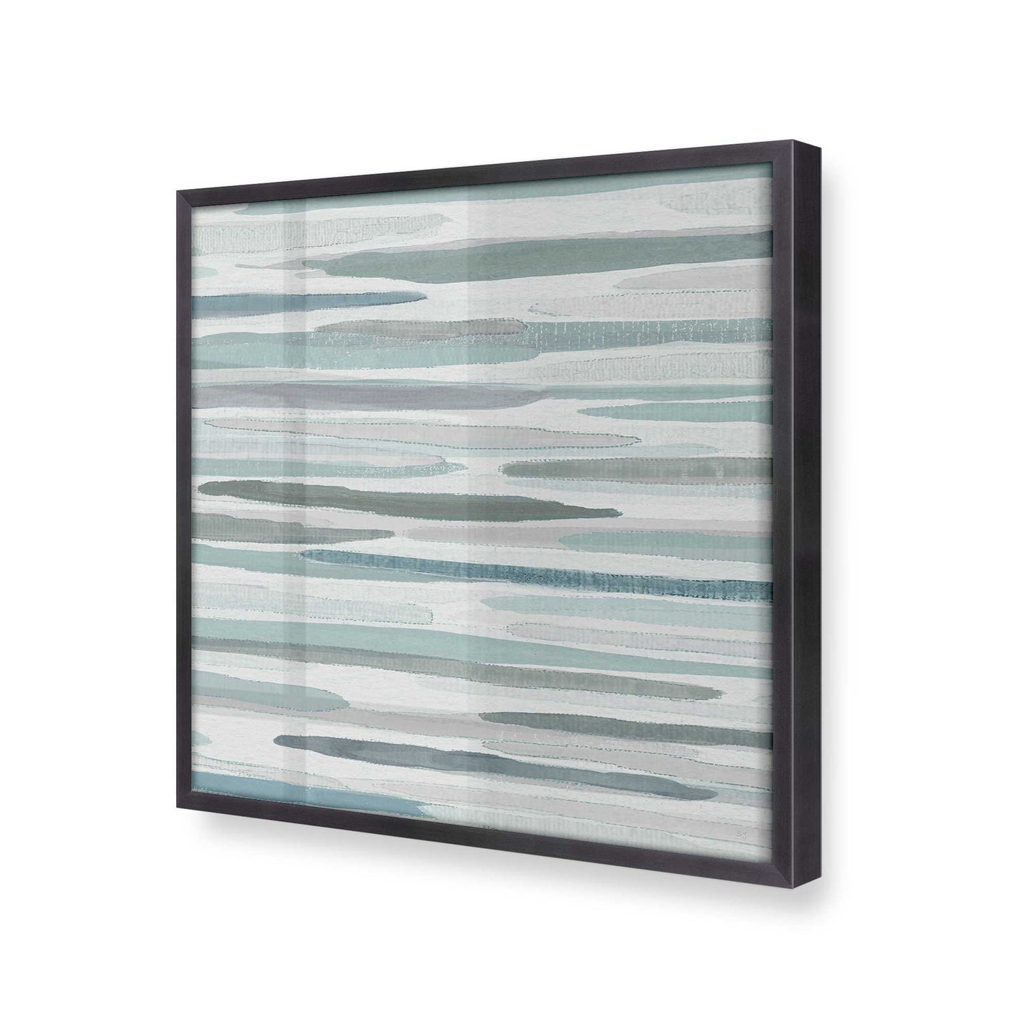 [Color:Weathered Zinc], Picture of art in a Weathered Zinc frame at an angle