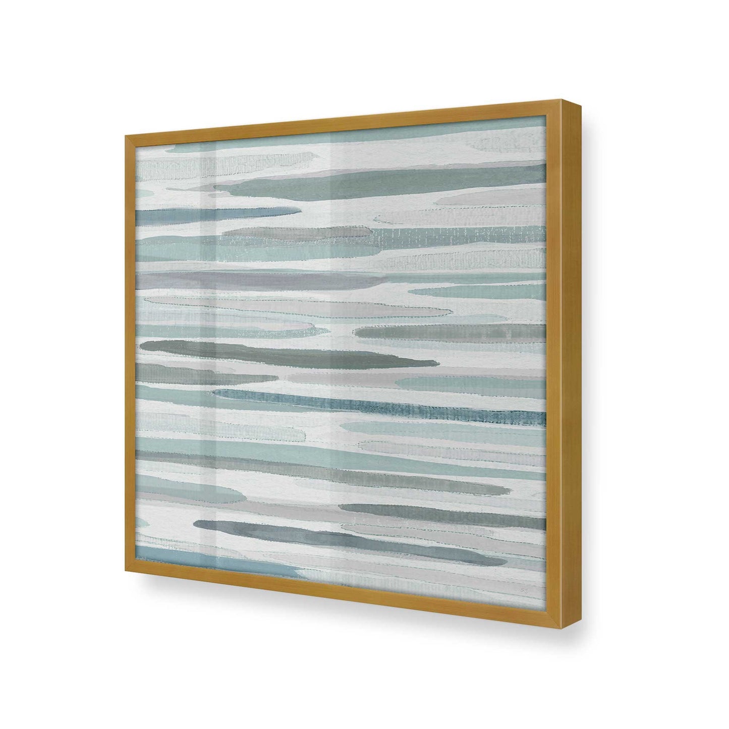 [Color:Polished Gold], Picture of art in a Polished Gold frame at an angle
