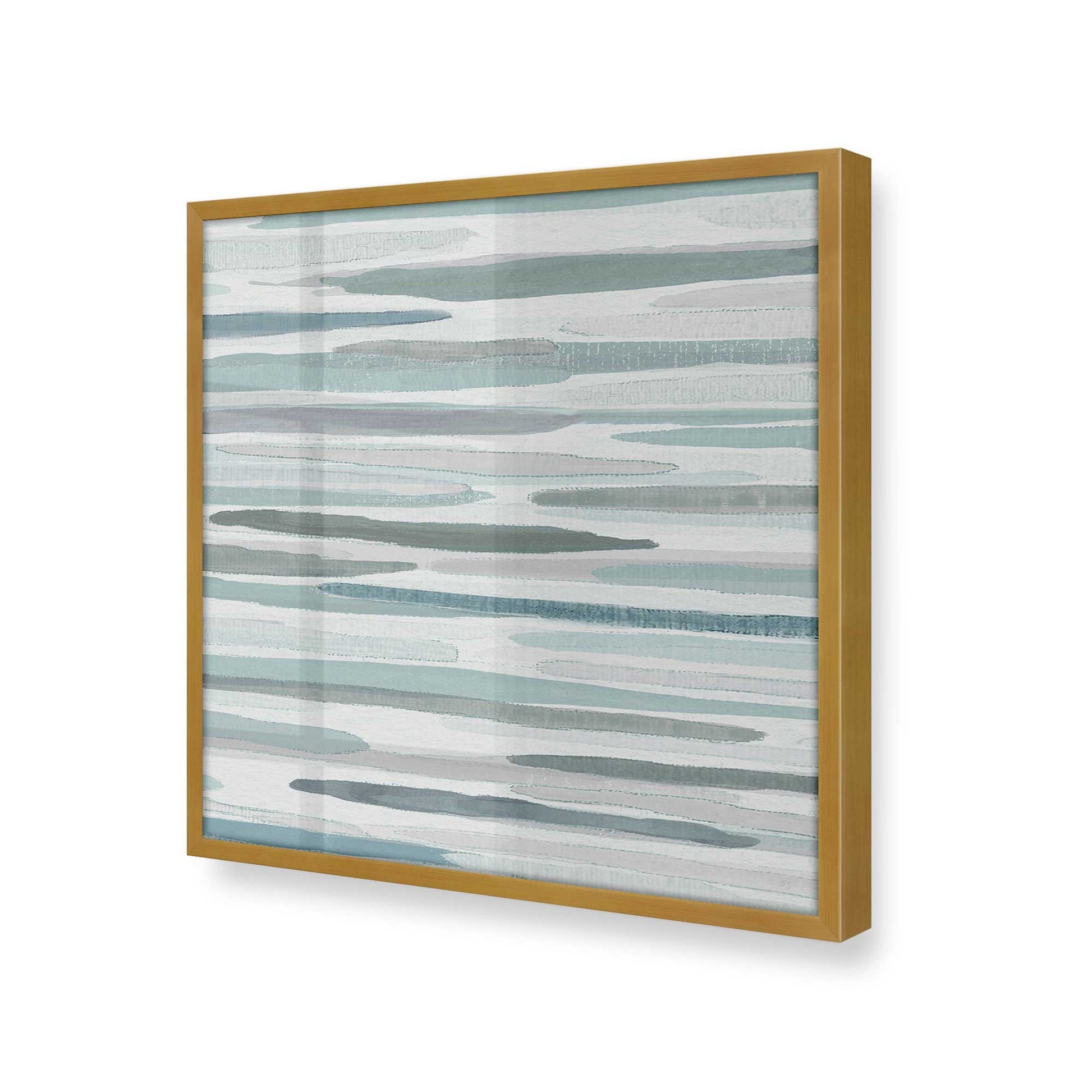 [Color:Polished Gold], Picture of art in a Polished Gold frame at an angle