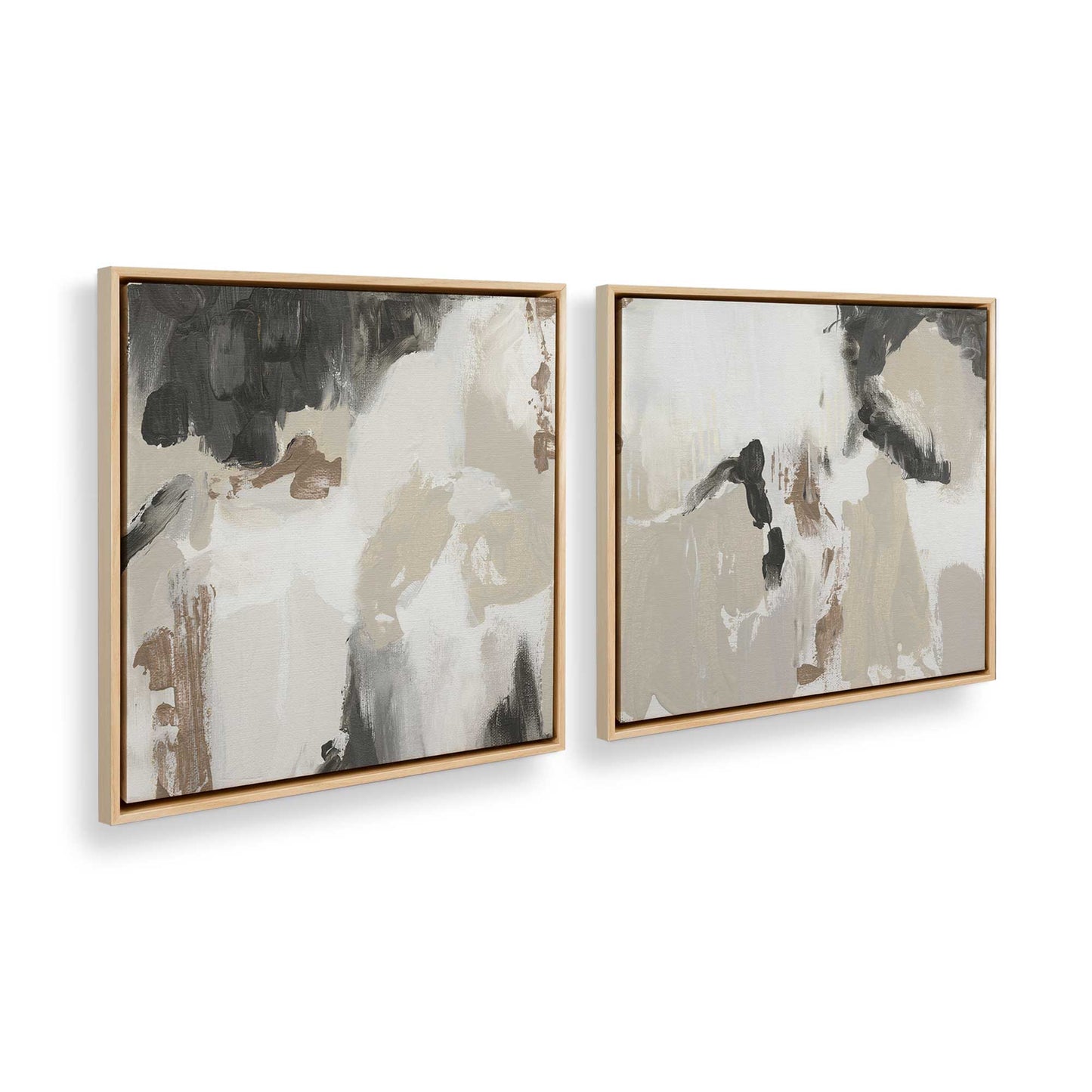 [Color:American Maple], Picture of art in a American Maple frame at an angle