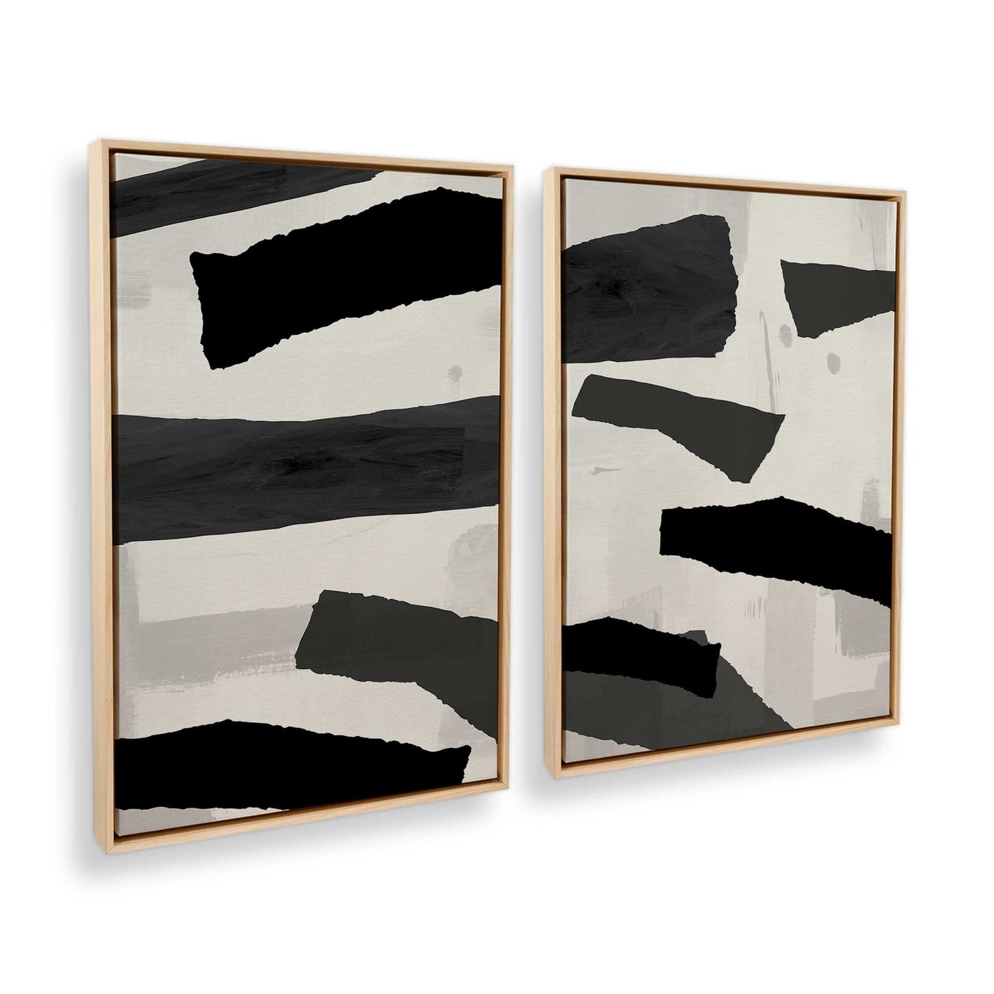 [Color:American Maple], Picture of art in a American Maple frame at an angle