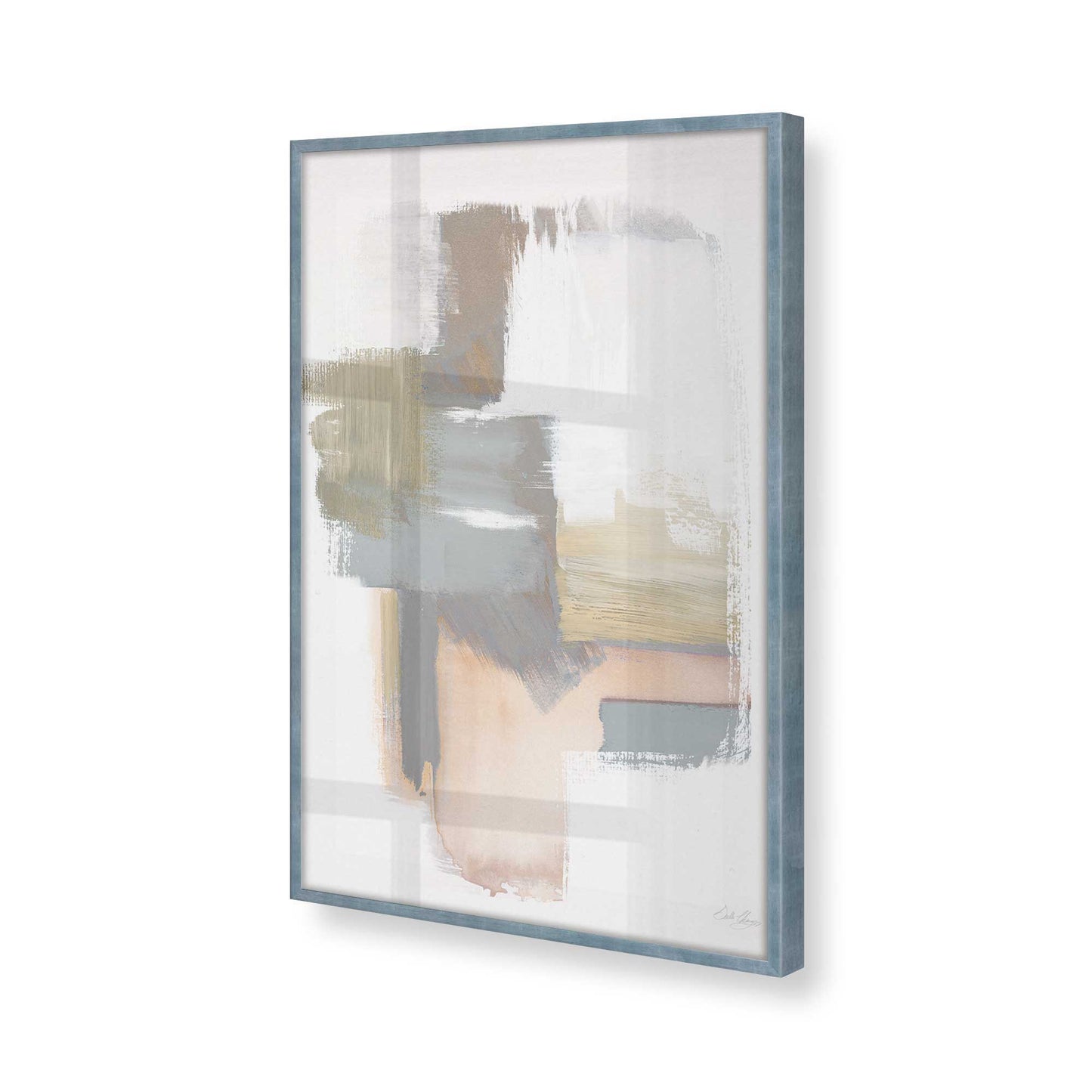 [Color:Electric Sky], Picture of art in a Electric Sky frame at an angle