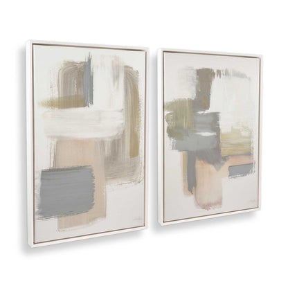 [Color:Opaque White], Picture of art in a White frame at an angle