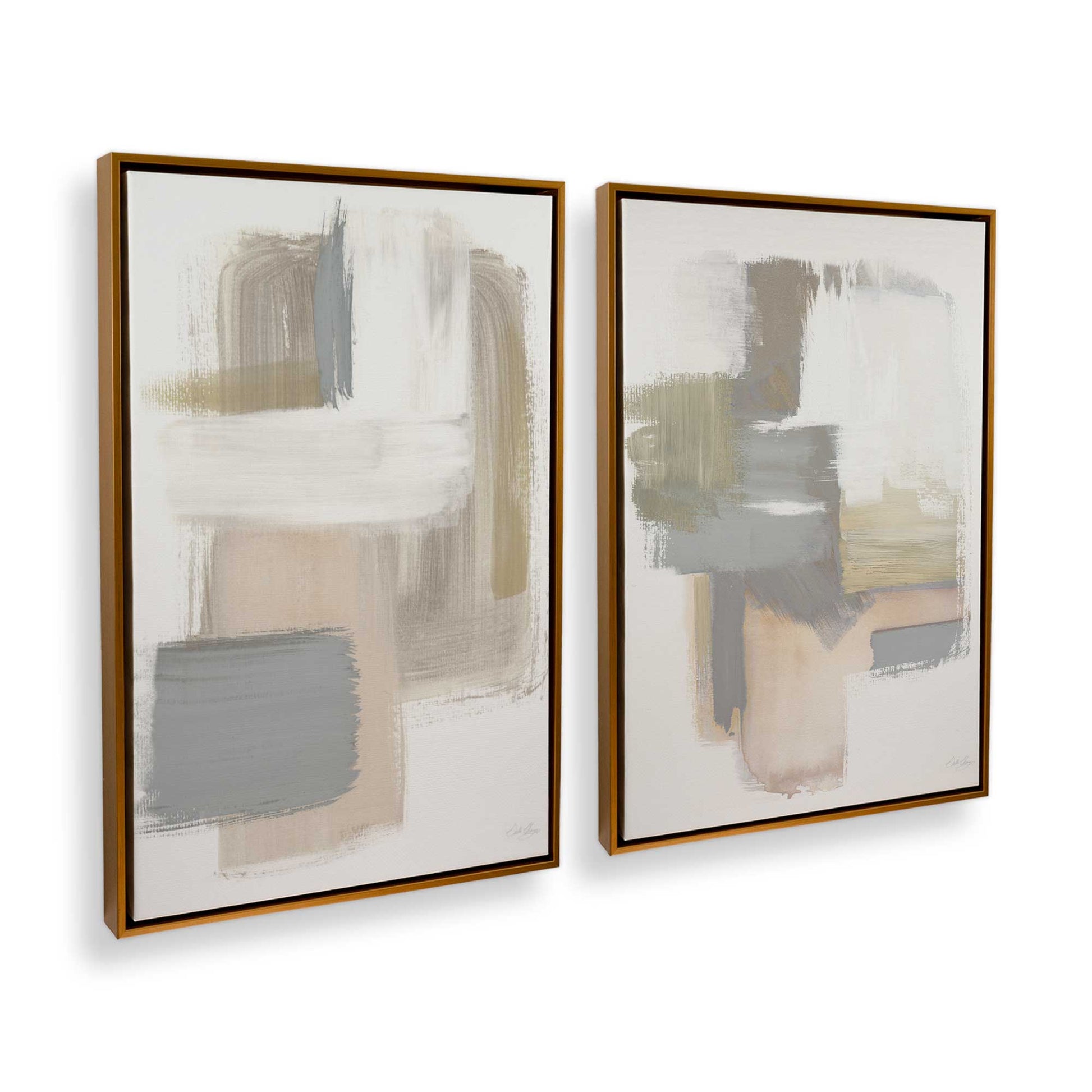 [Color:Polished Gold], Picture of art in a Polished Gold frame at an angle