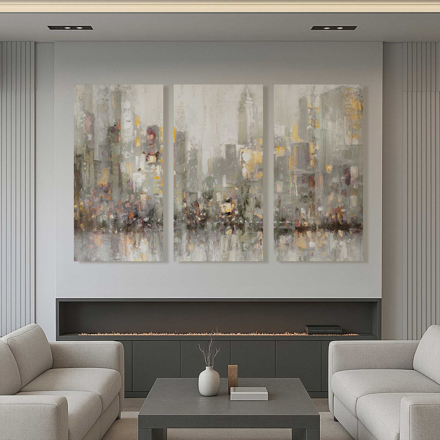 [Color:Stretched Canvas], Picture of art in a room