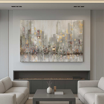 [Color:Stretched Canvas], Picture of art in a room