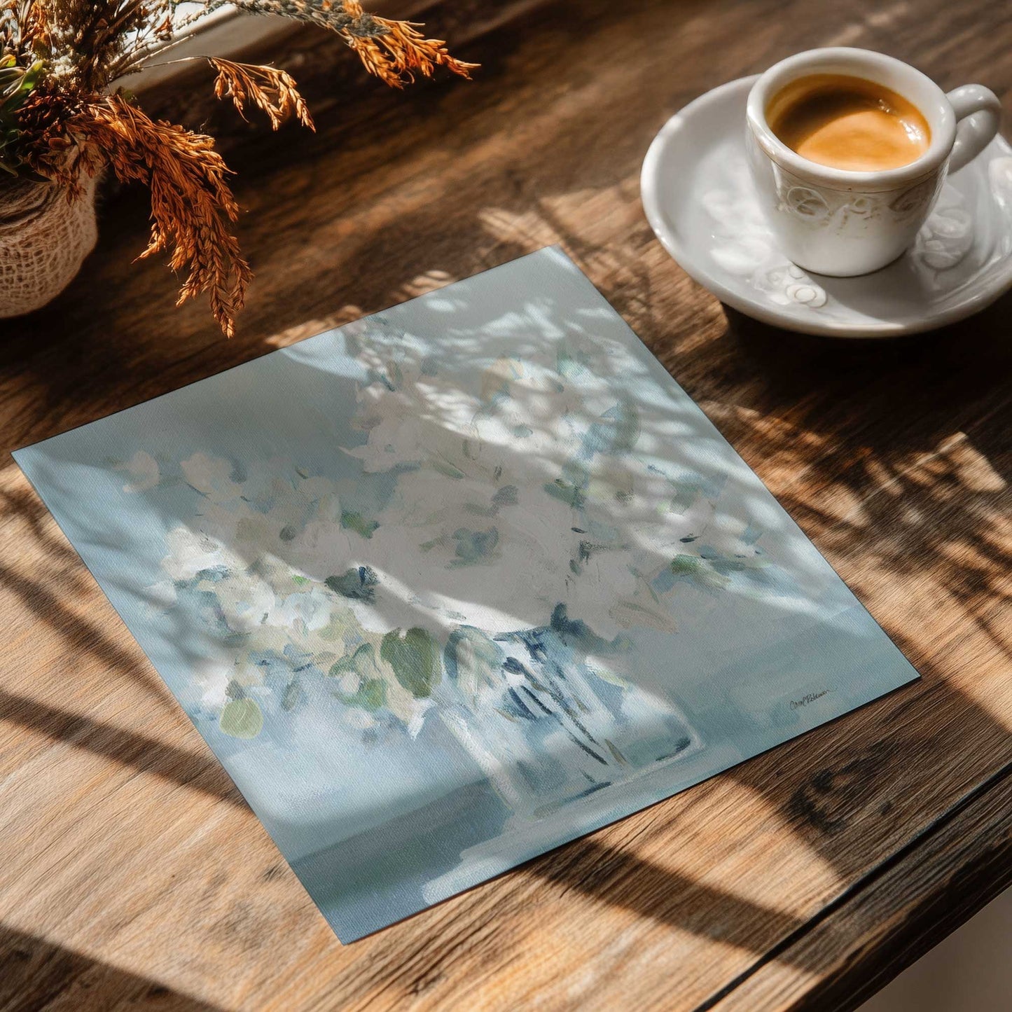 Tranquil White Blossoms Print