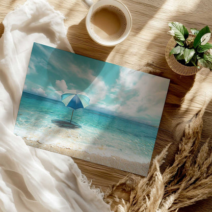 Solitude in Aqua Print