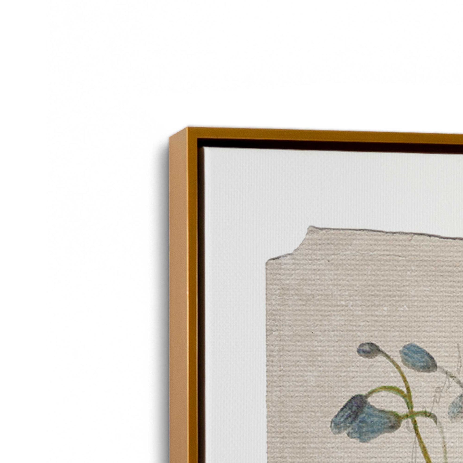 [Color:Polished Gold], Picture of art in a Polished Gold frame at an angle