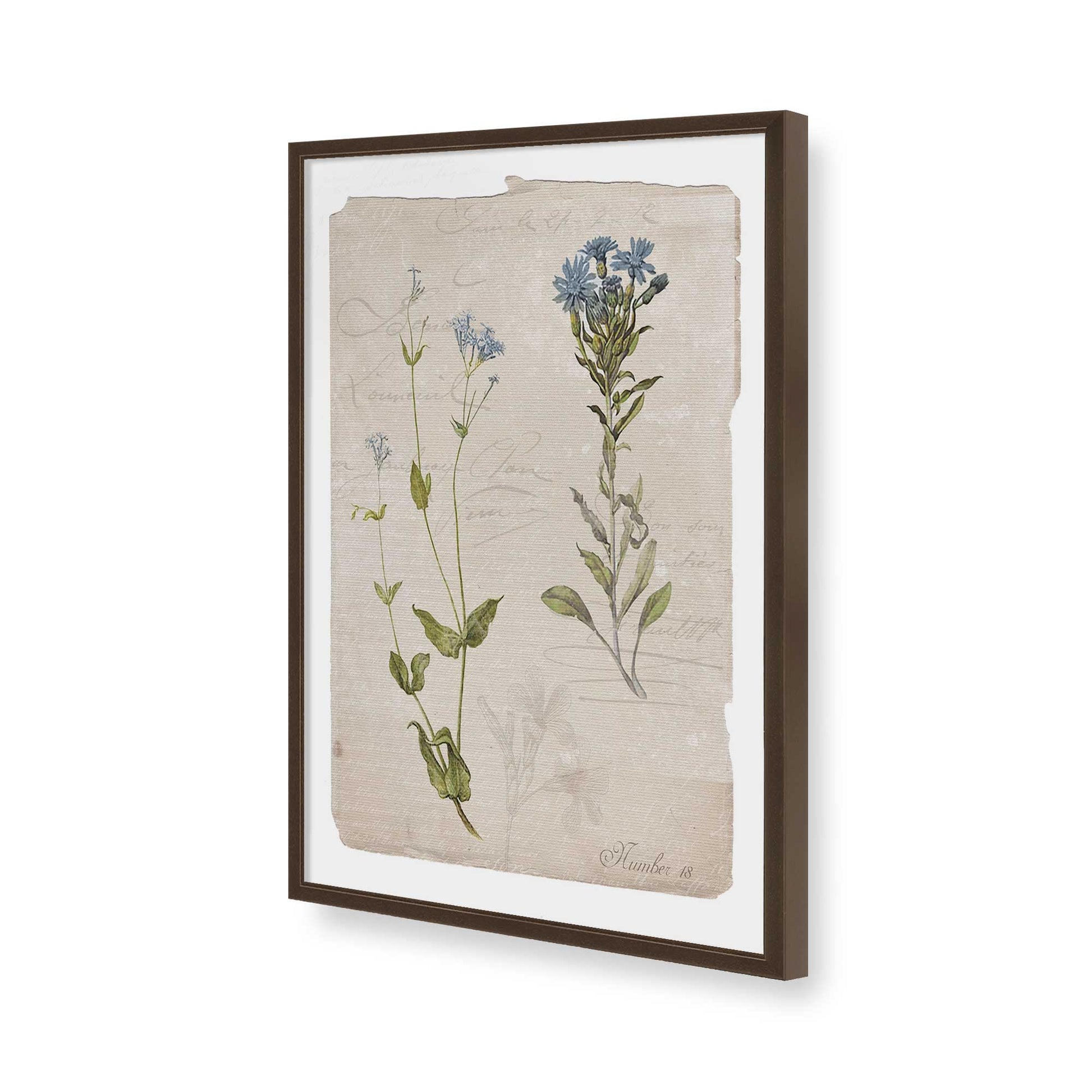 [Color:Brown], Picture of art in a Brown frame of the corner