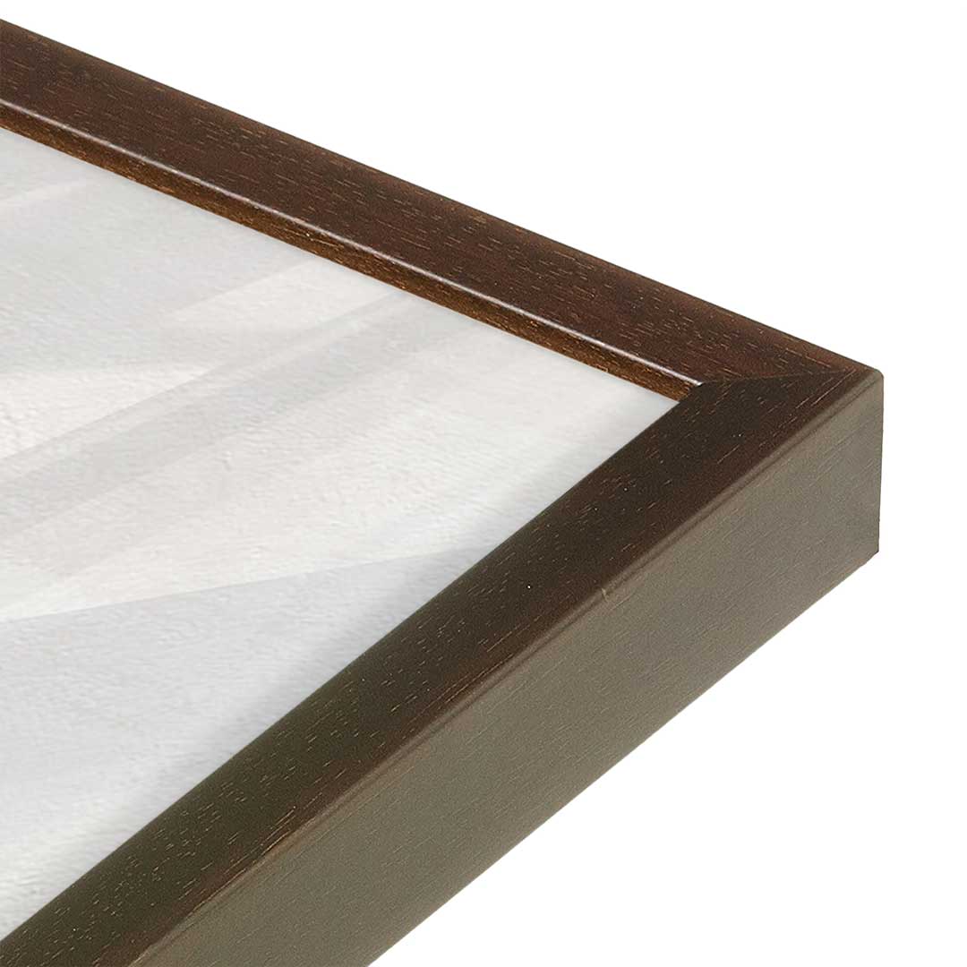[Color:Espresso], Picture of art in a Espresso frame at an angle