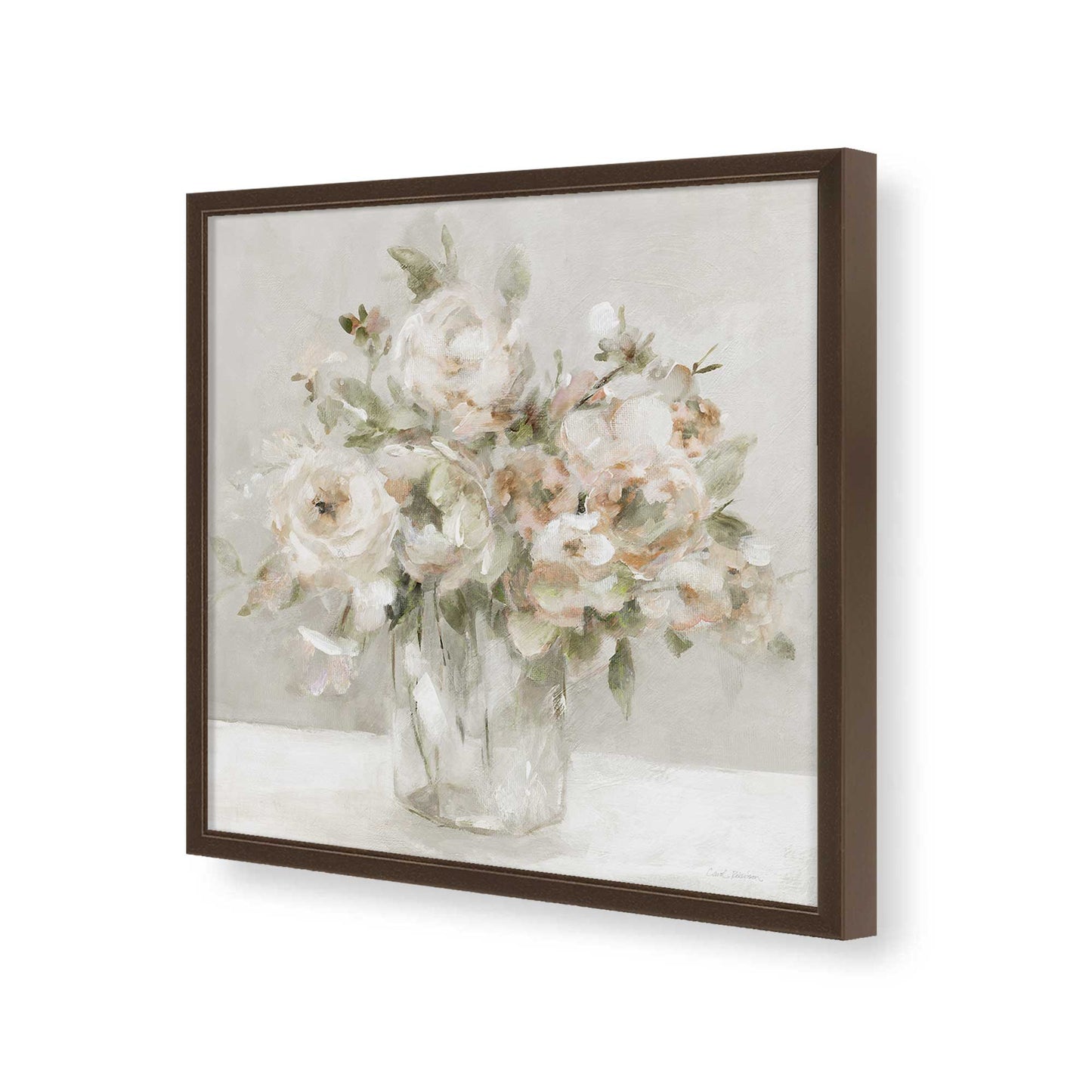 [Color:Espresso], Picture of art in a Espresso frame of the corner