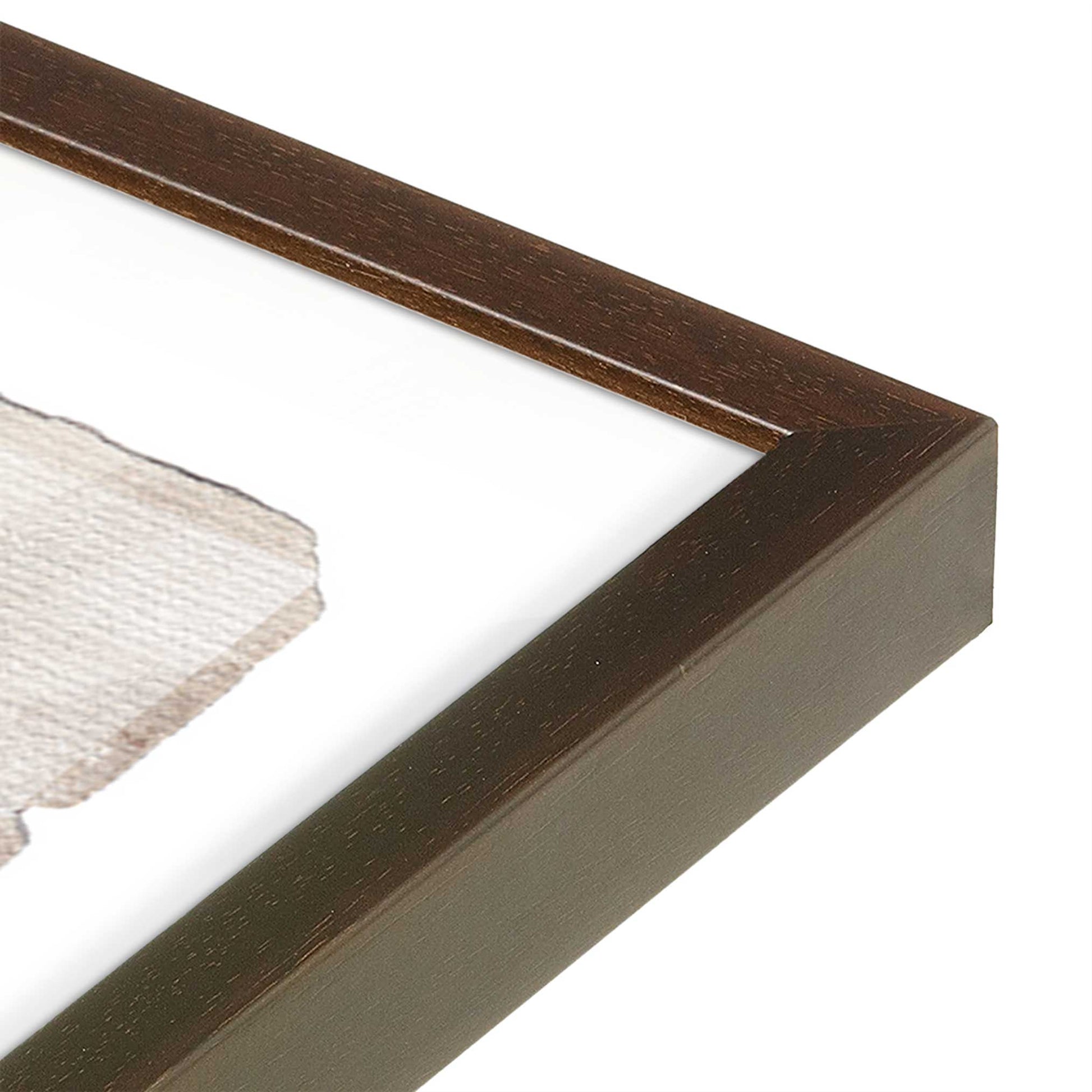 [Color:Belvinder Brown], Picture of art in a Belvinder Brown frame of the corner